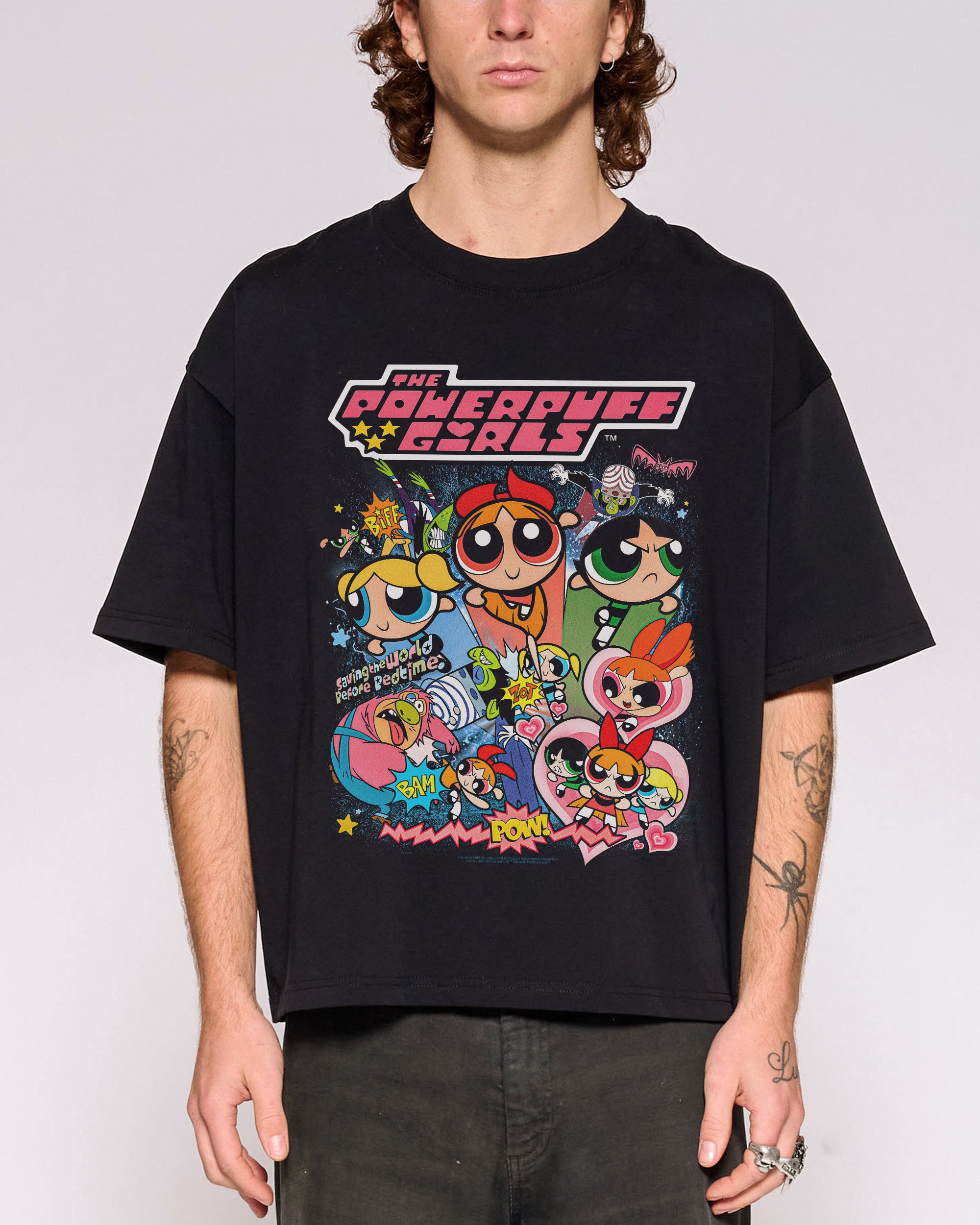 Powerpuff Girls Vintage Oversized Crop Tee
