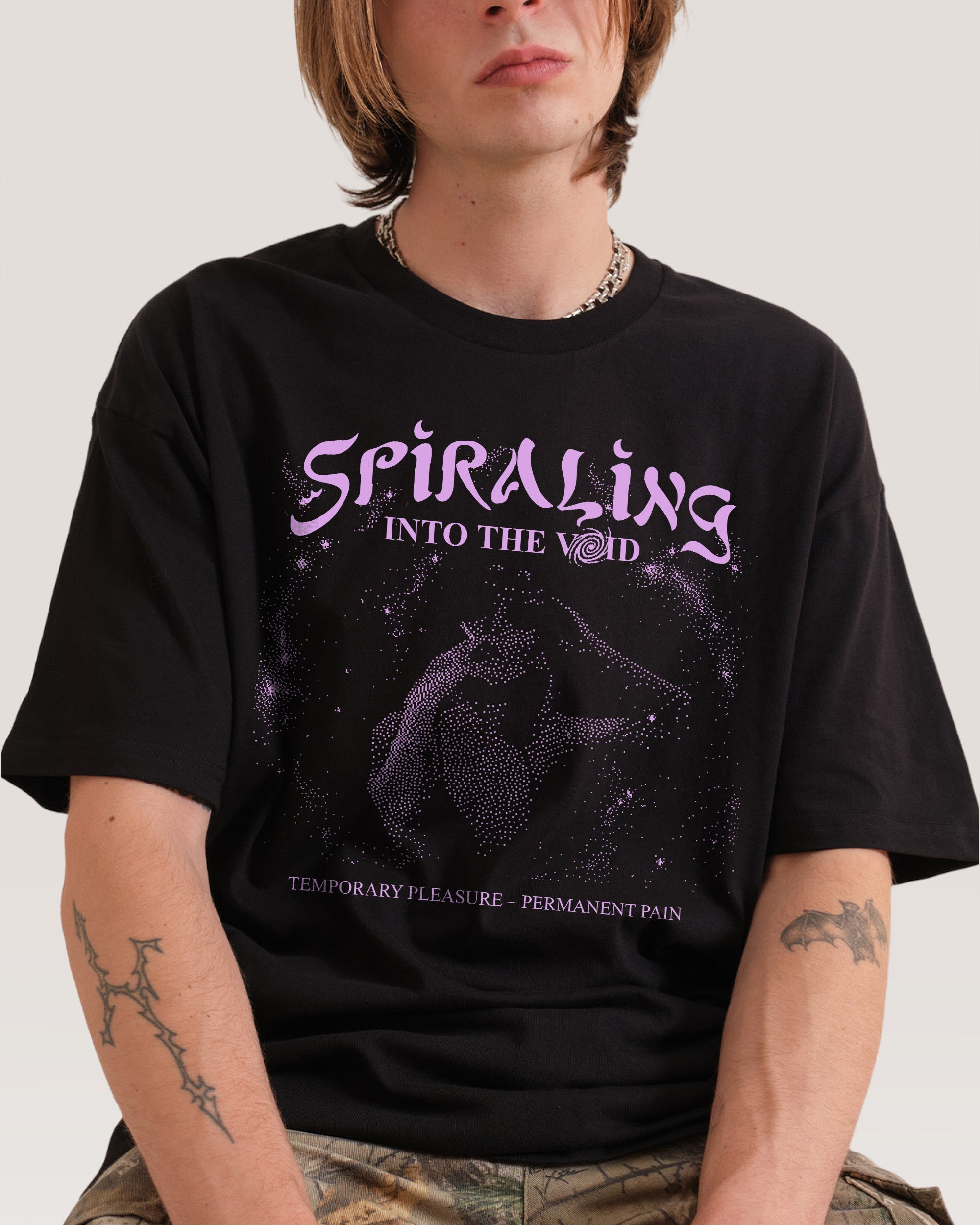Spiralling Into the Void Black T-Shirt