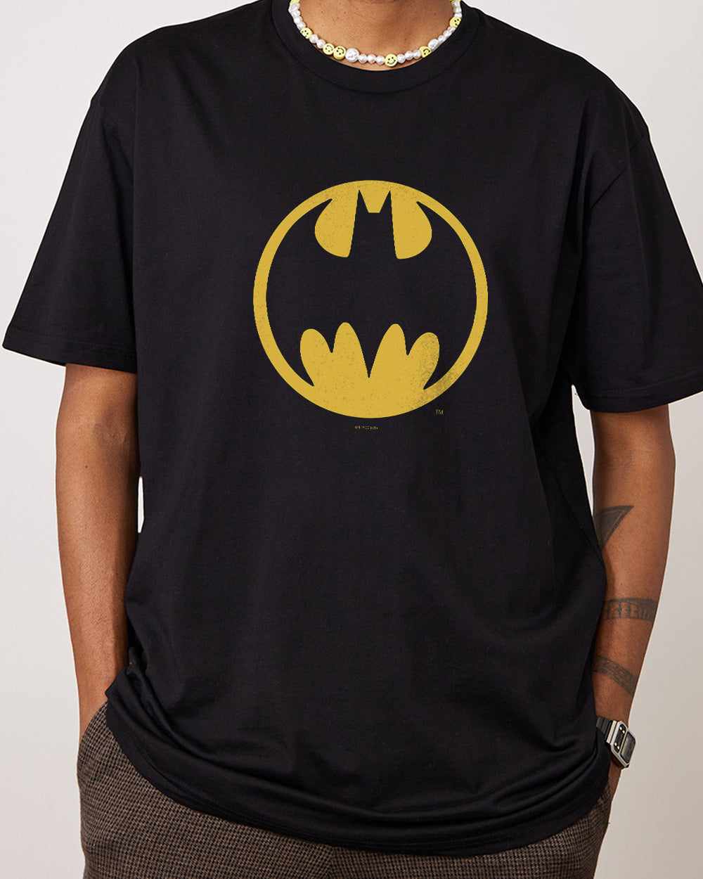 Bat Signal Logo T-Shirt Australia Online #colour_black