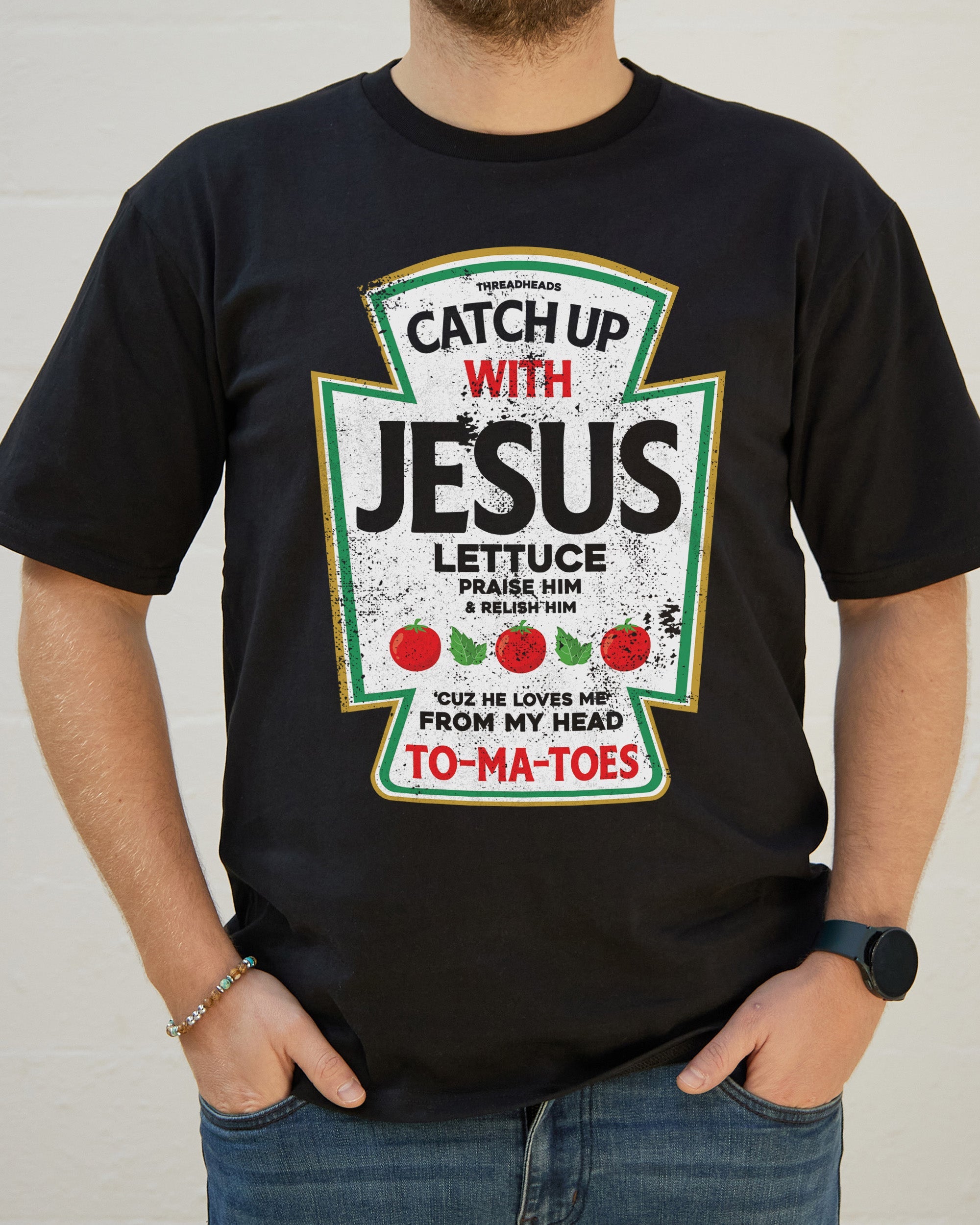 Catch Up with Jesus T-Shirt Australia Online Black