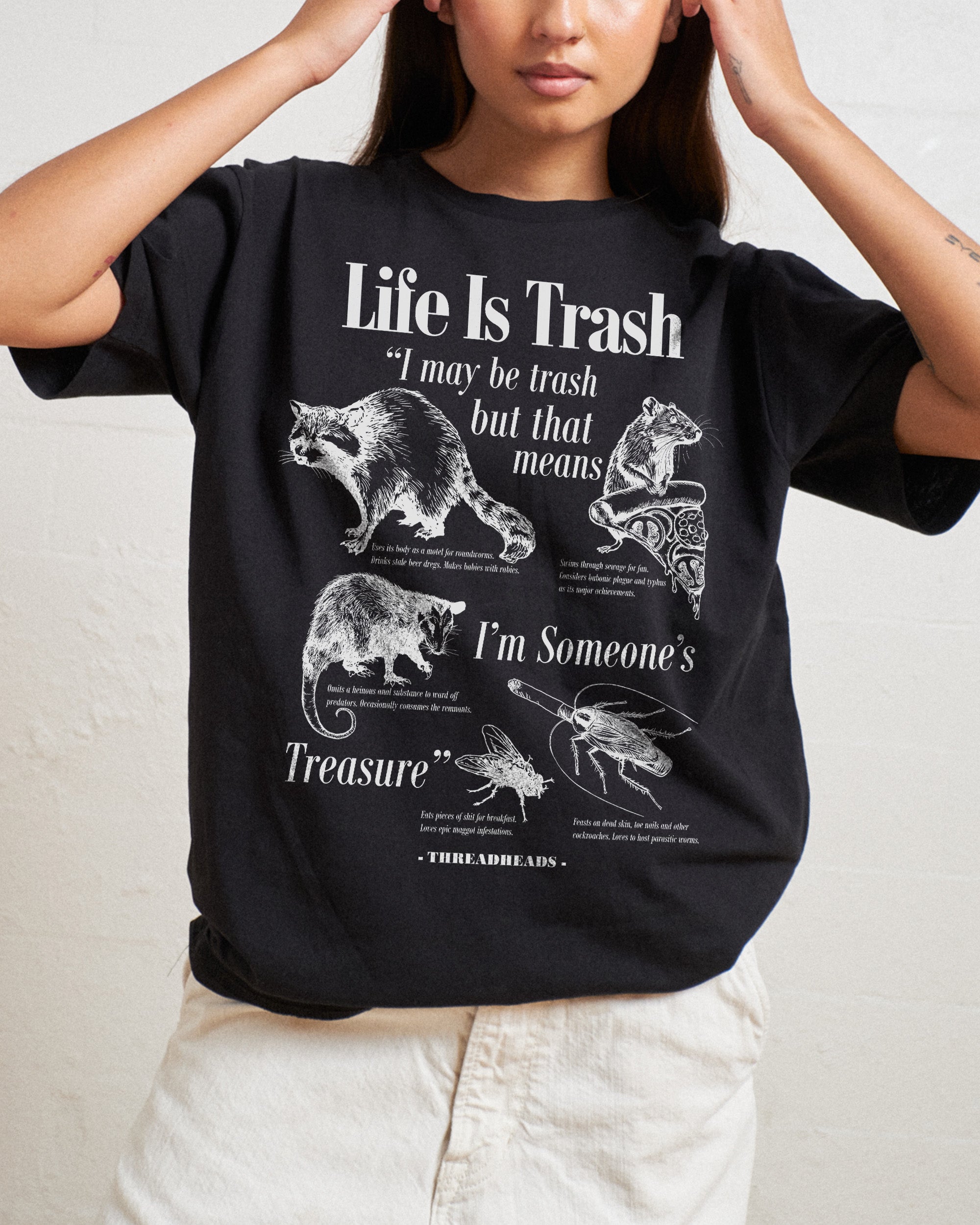 Life Is Trash T-Shirt Australia Online Black