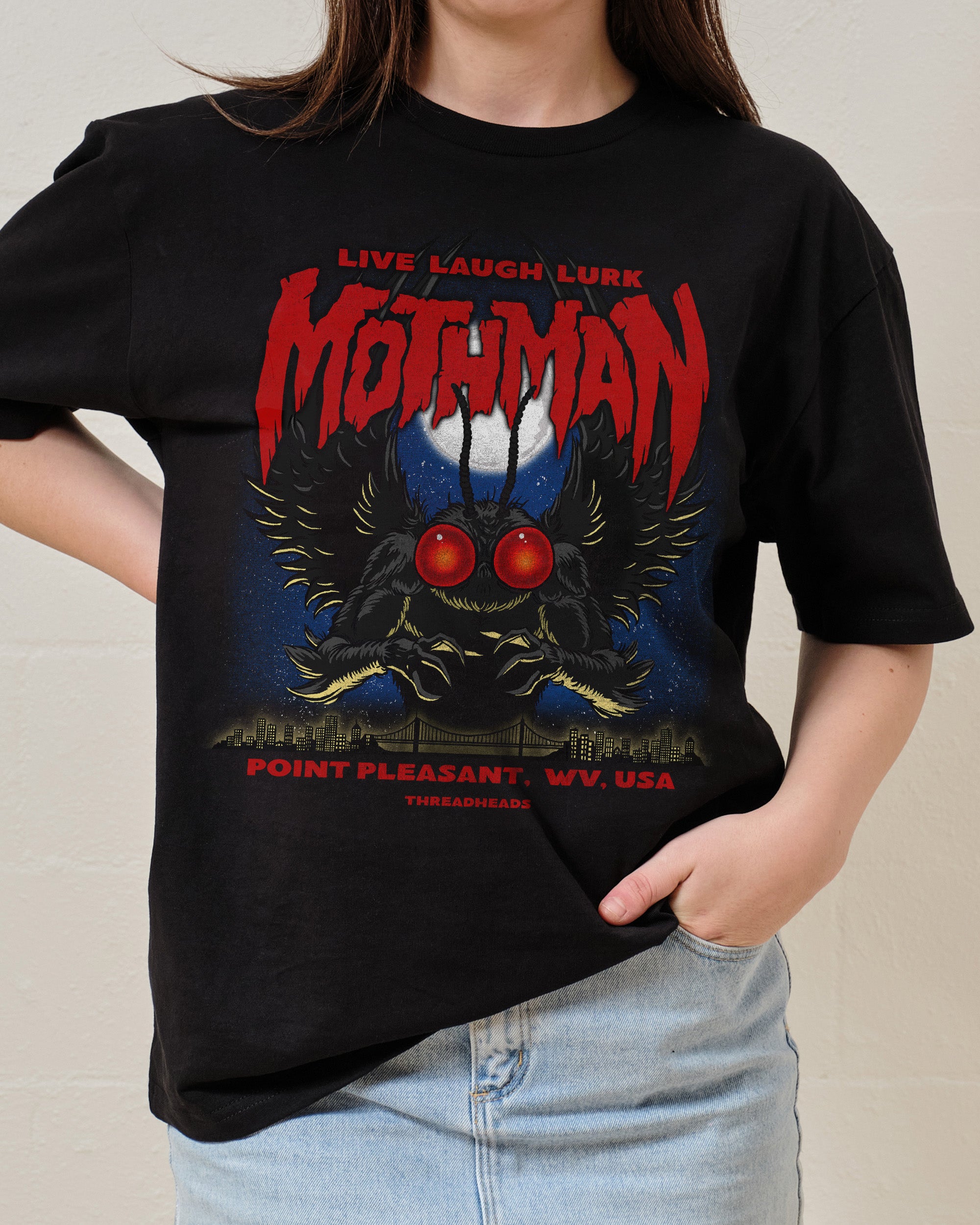 Mothman - Live Laugh Lurk T-Shirt Australia Online