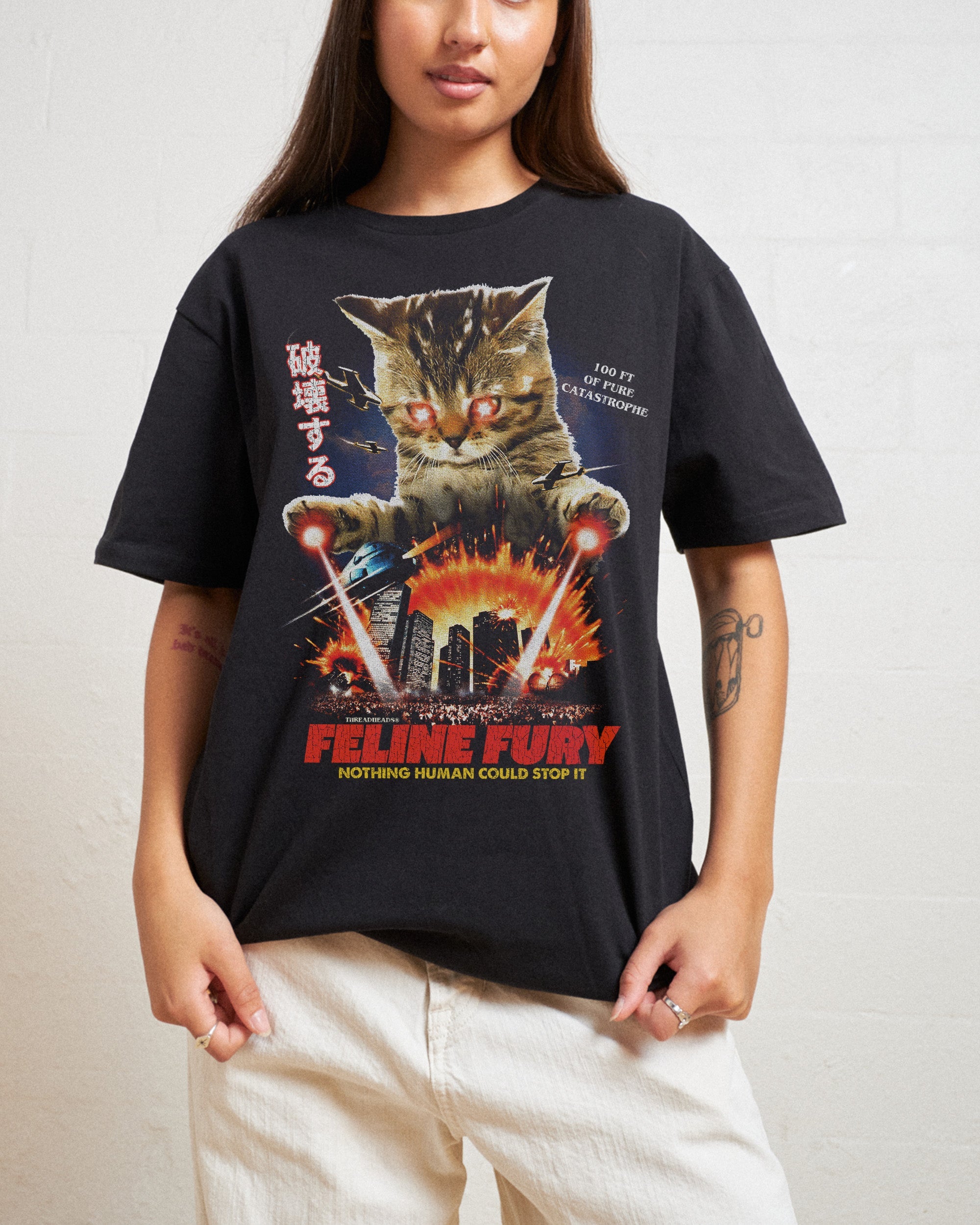 Feline Fury T-Shirt Australia Online Black