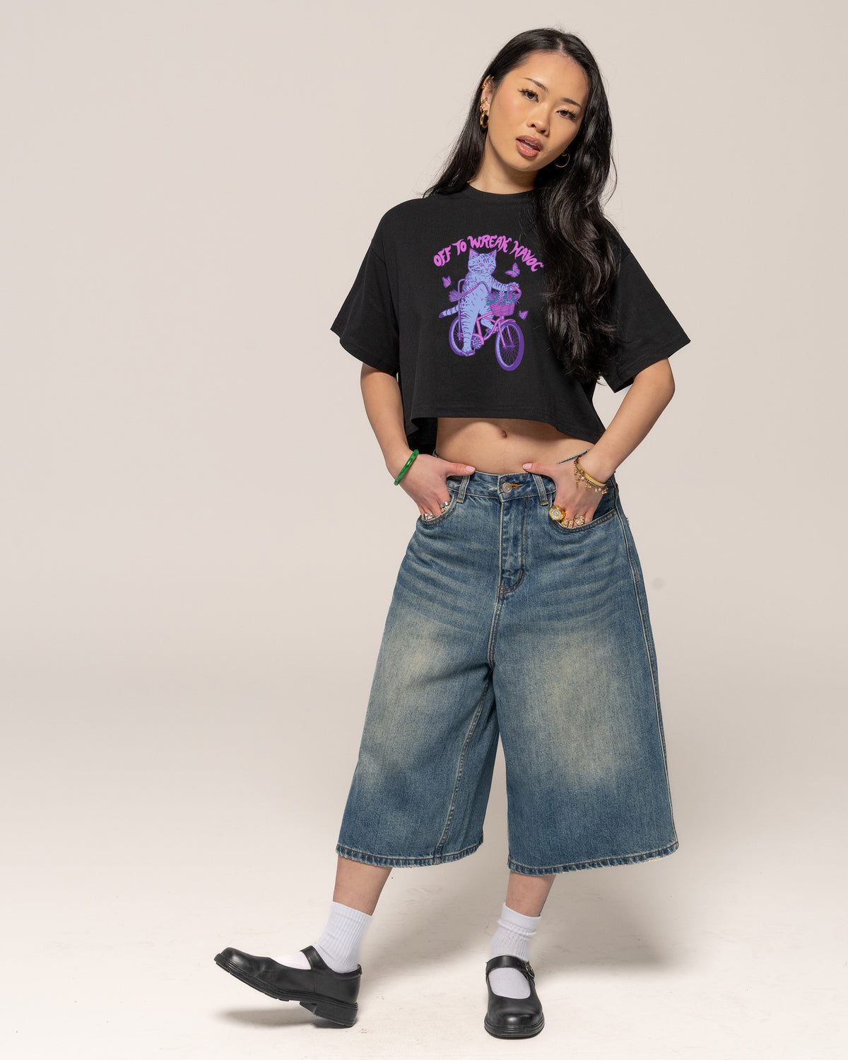 Off to Wreak Havoc Crop Tee