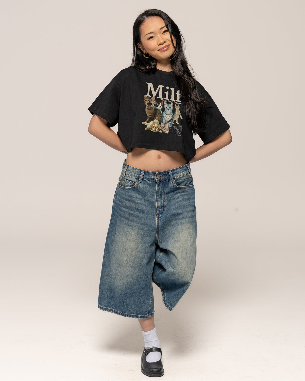 Man I Love Felines Crop Tee