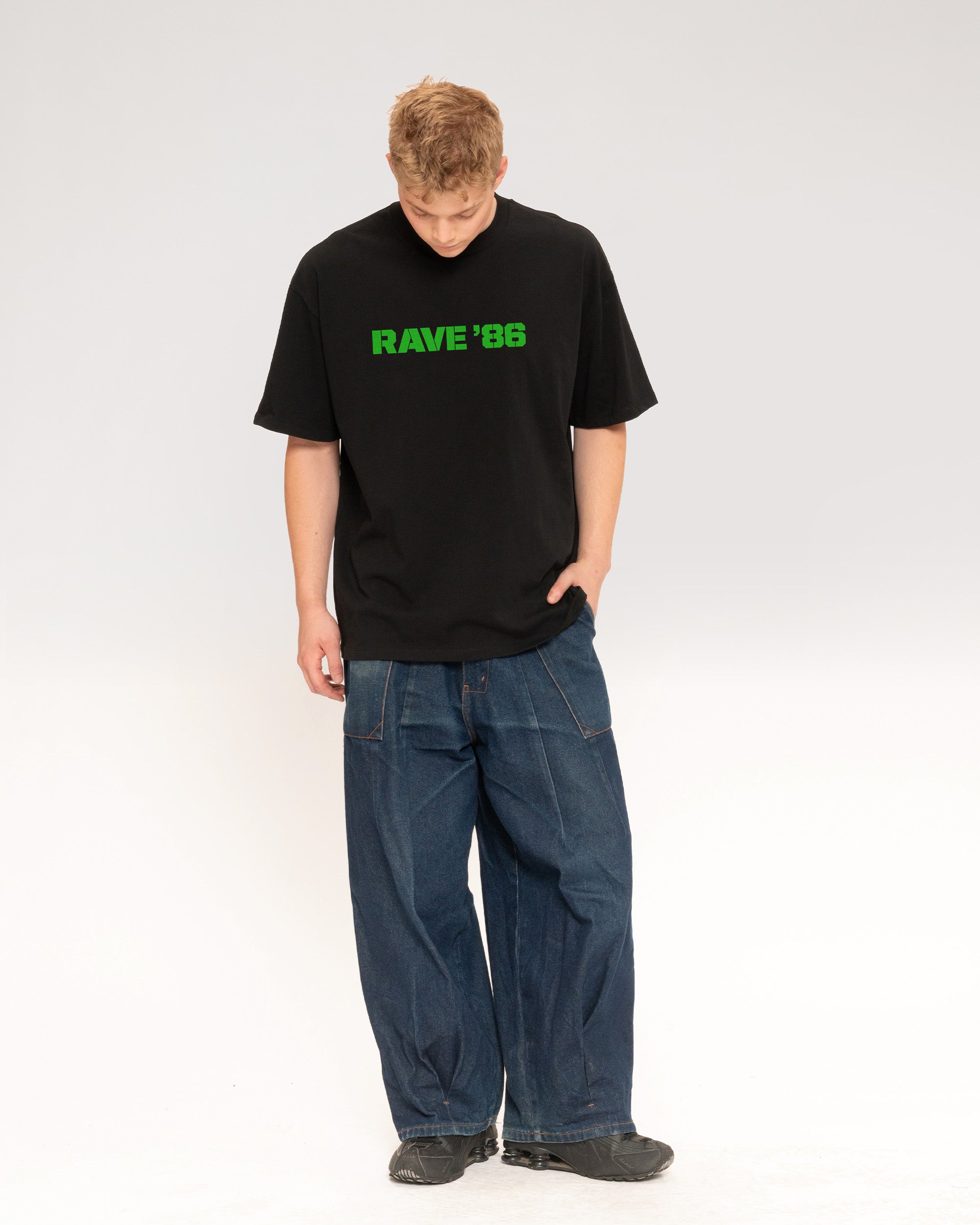 Chernobyl Rave '86 Black Oversized Tee