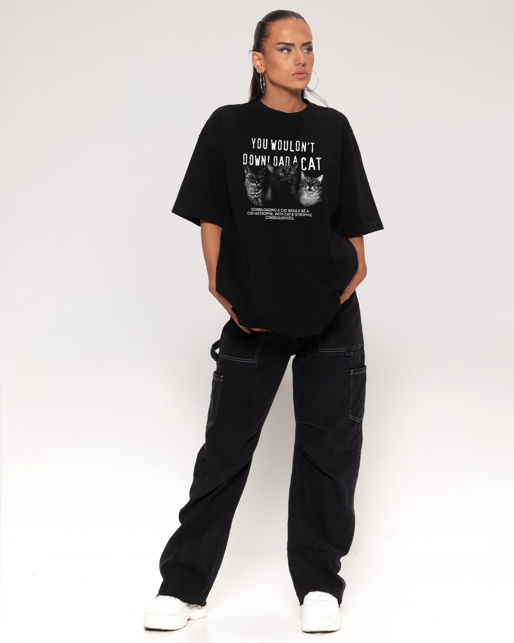 You Wouldn’t Download a Cat Oversized Tee