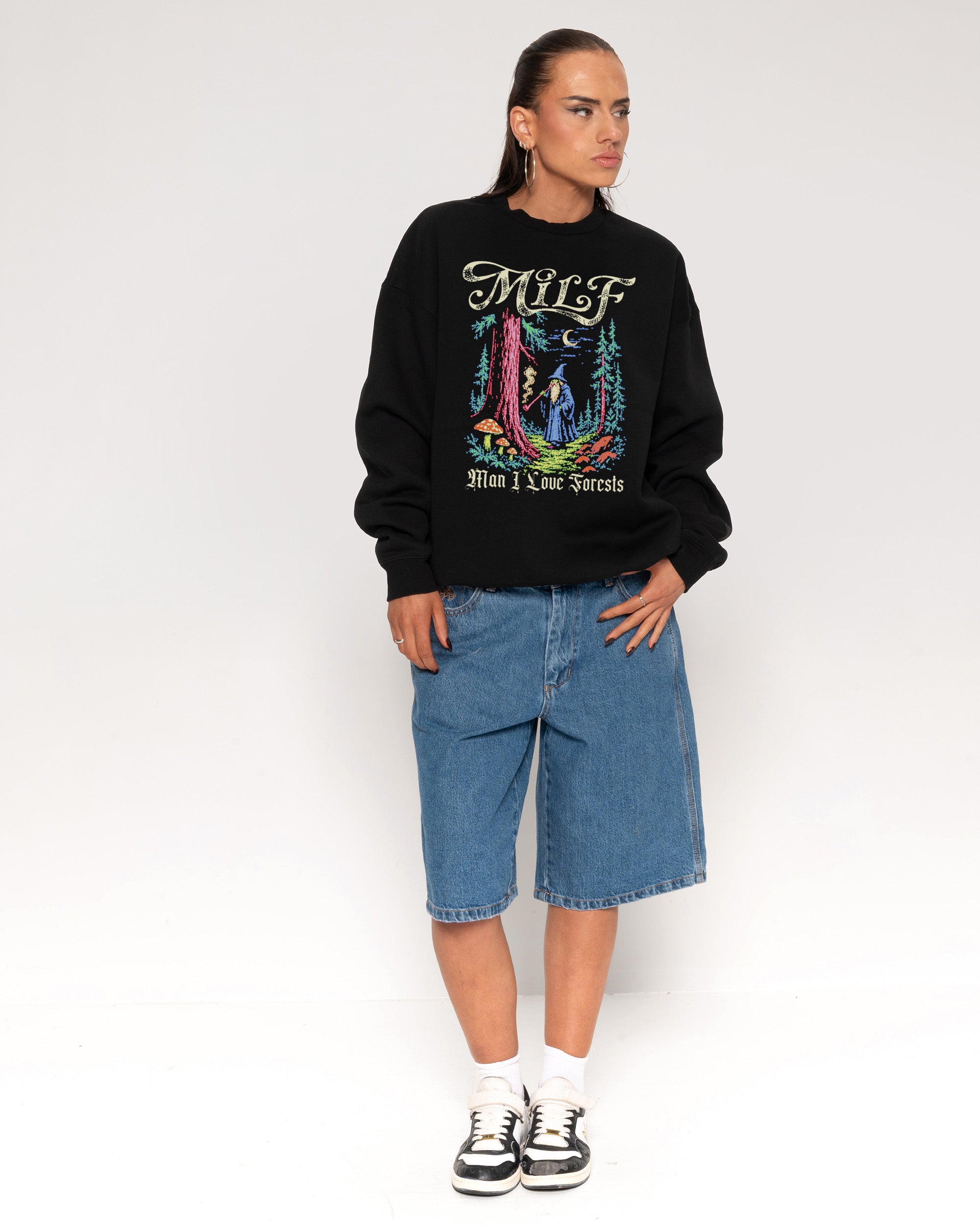 Man I Love Forests Black Sweatshirt