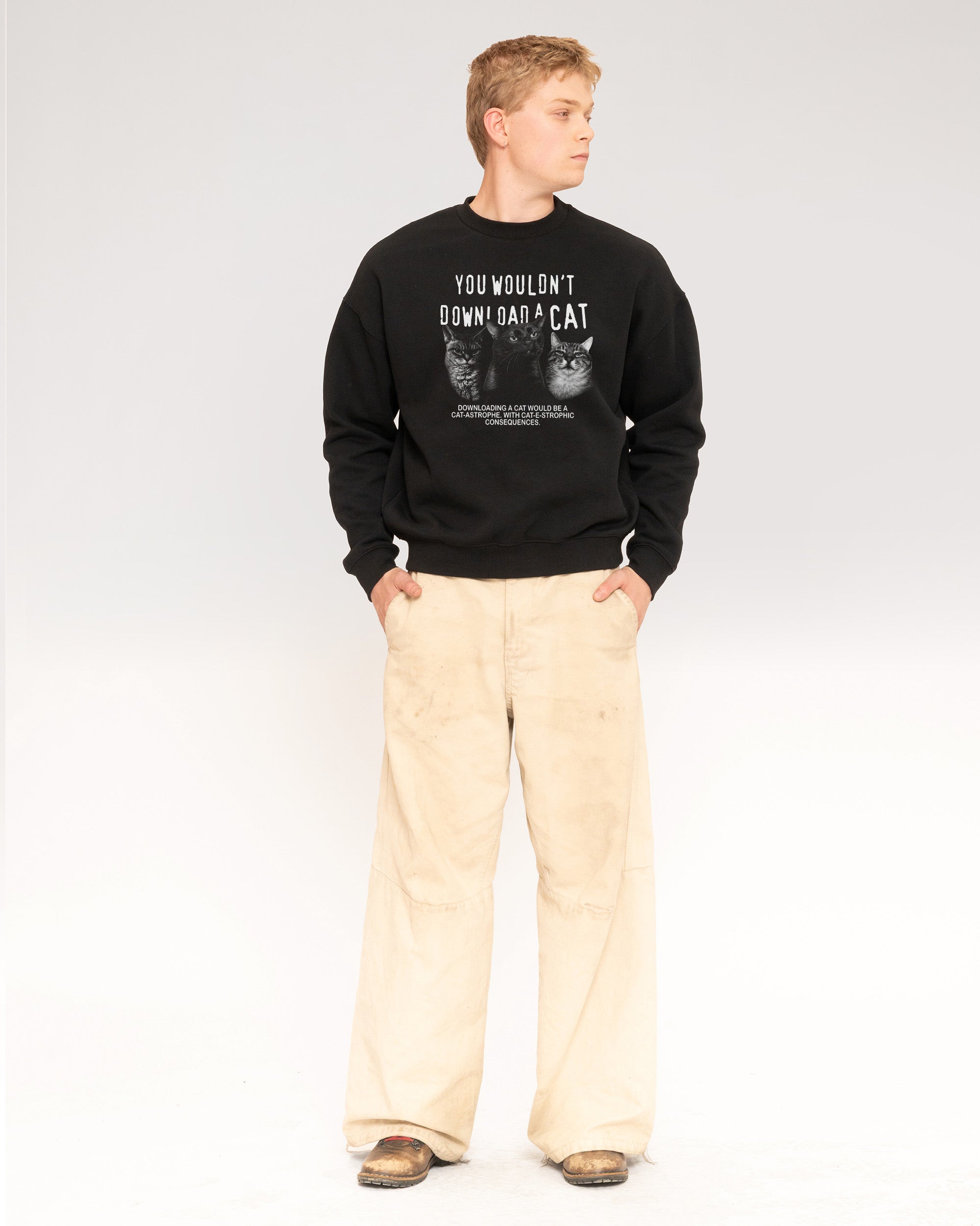 You Wouldn’t Download a Cat Black Sweatshirt