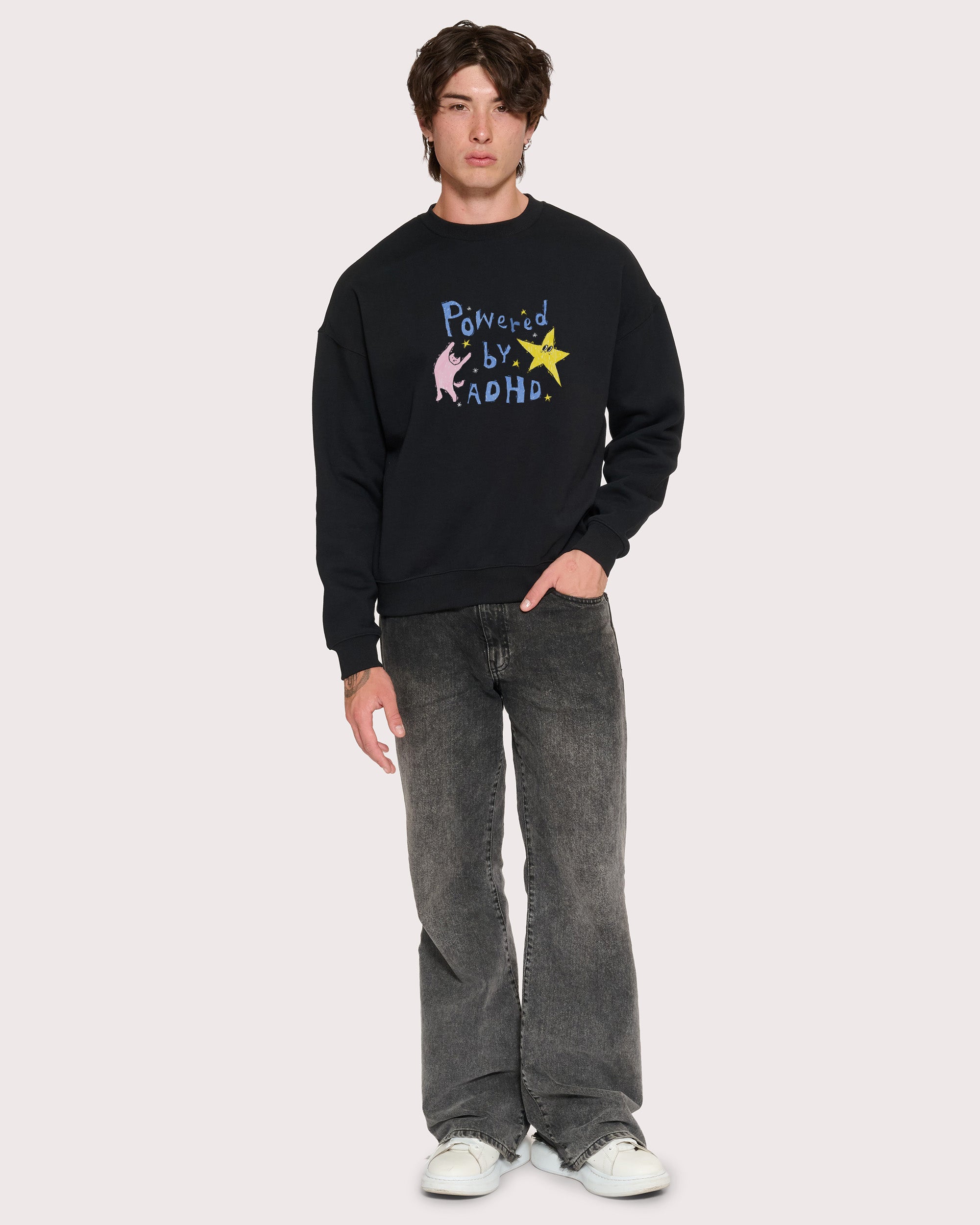 Powered by ADHD Black Sweatshirt