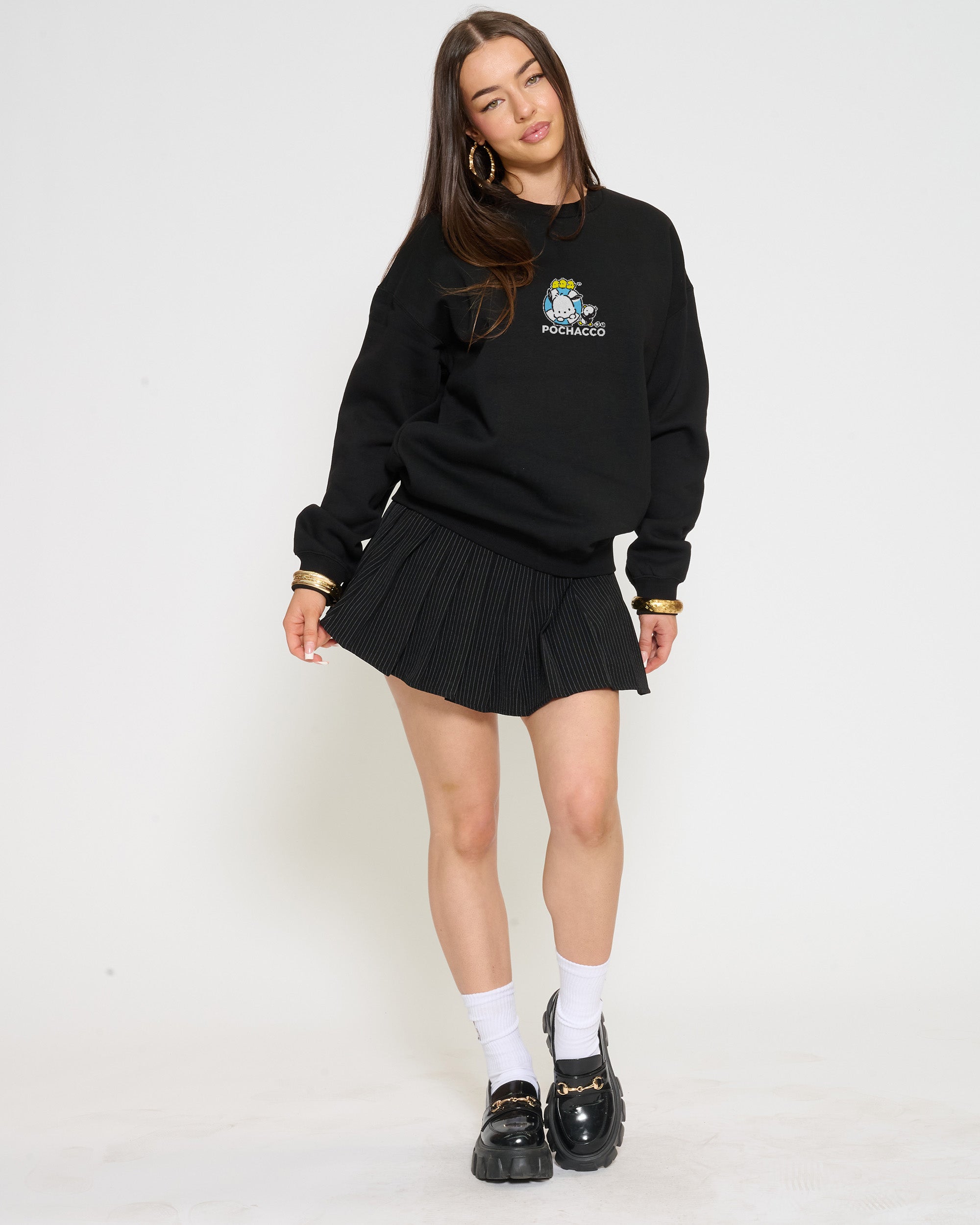 Pochacco Summer Stroll Sweatshirt Official Hello Kitty and Friends collab Threadheads