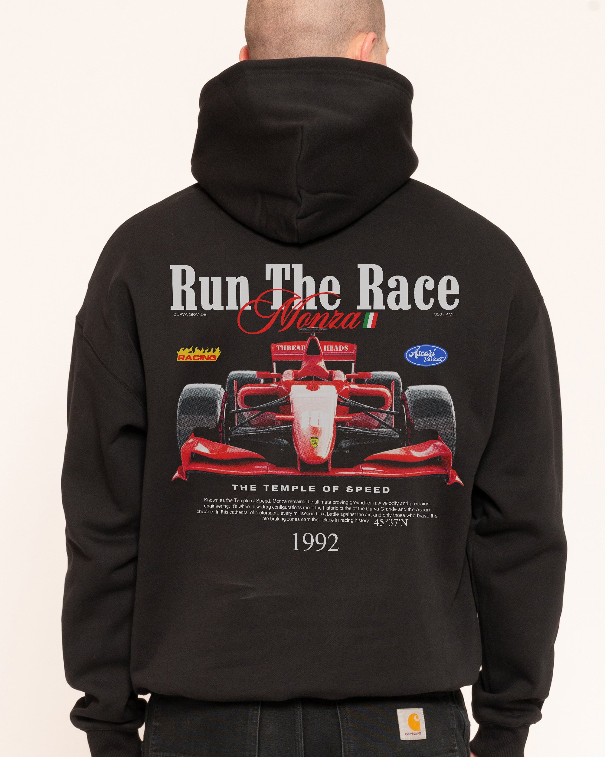 Run the Race Black Hoodie