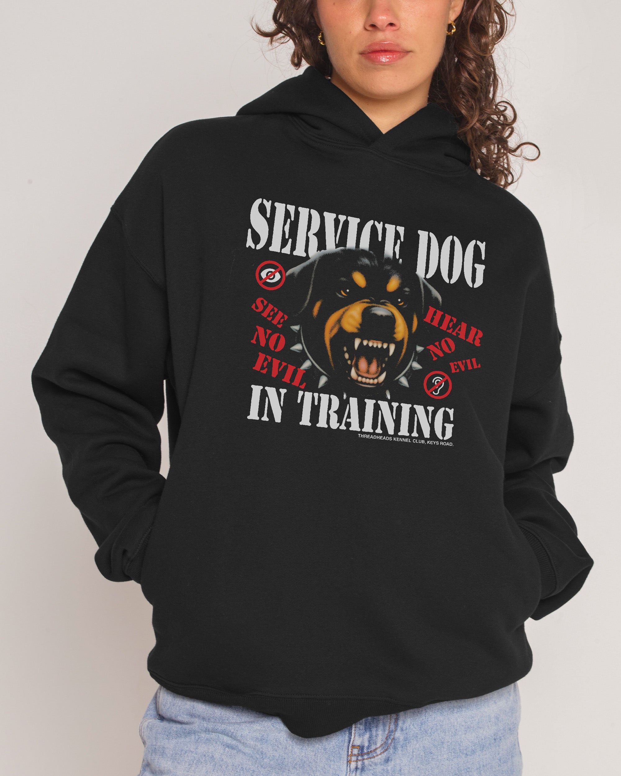 Service Dog Black Hoodie