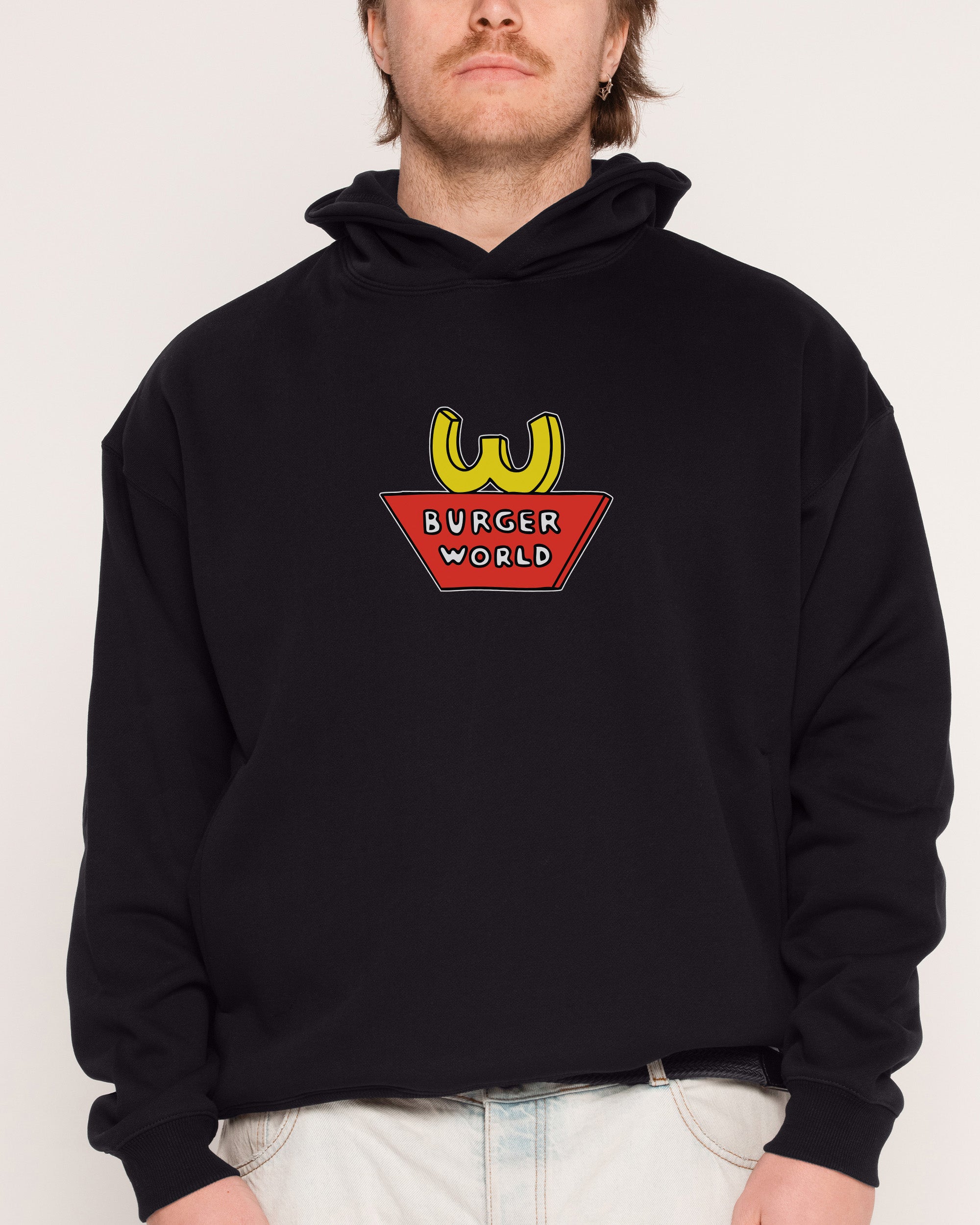 Burger World Black Hoodie
