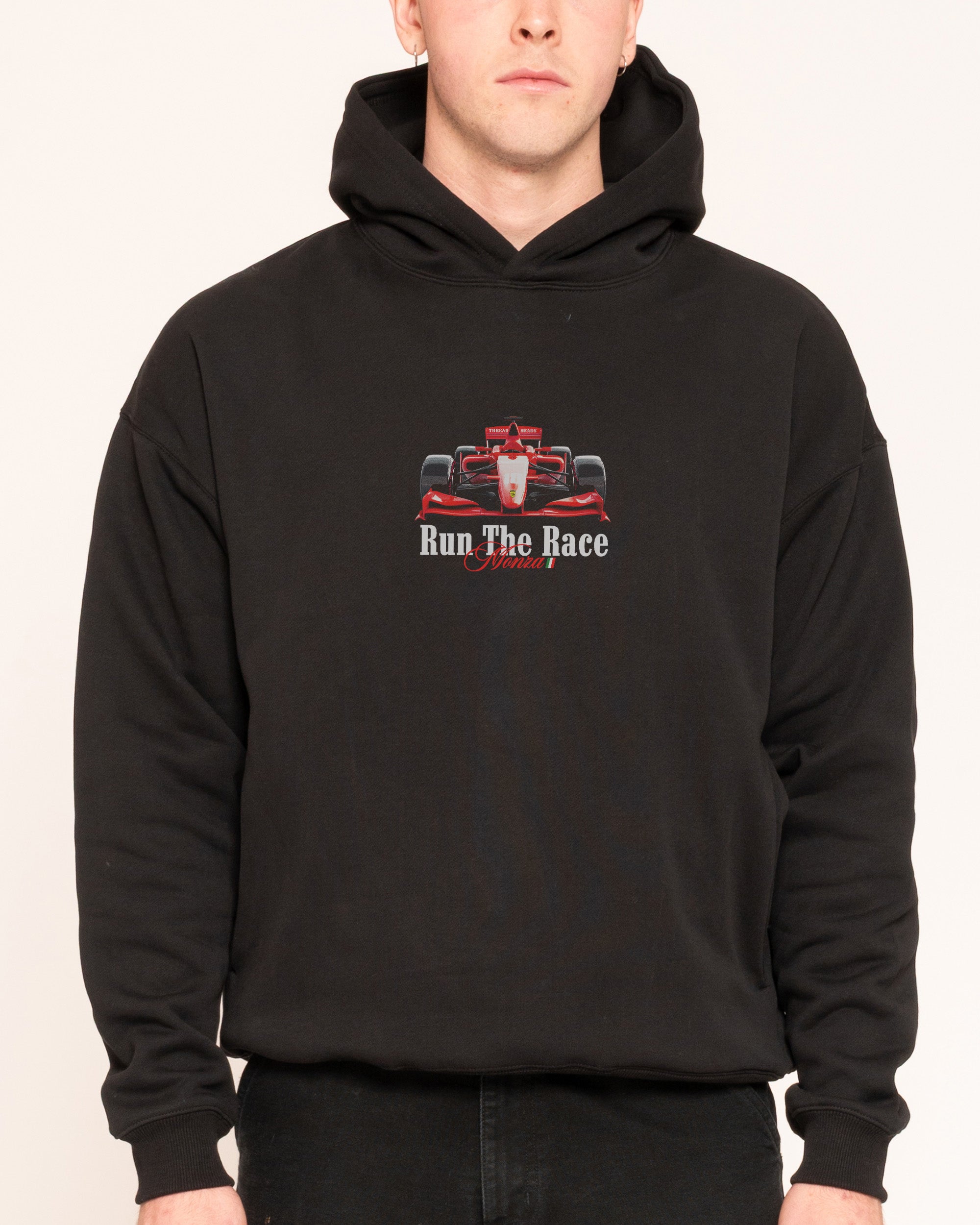 Run the Race Black Hoodie