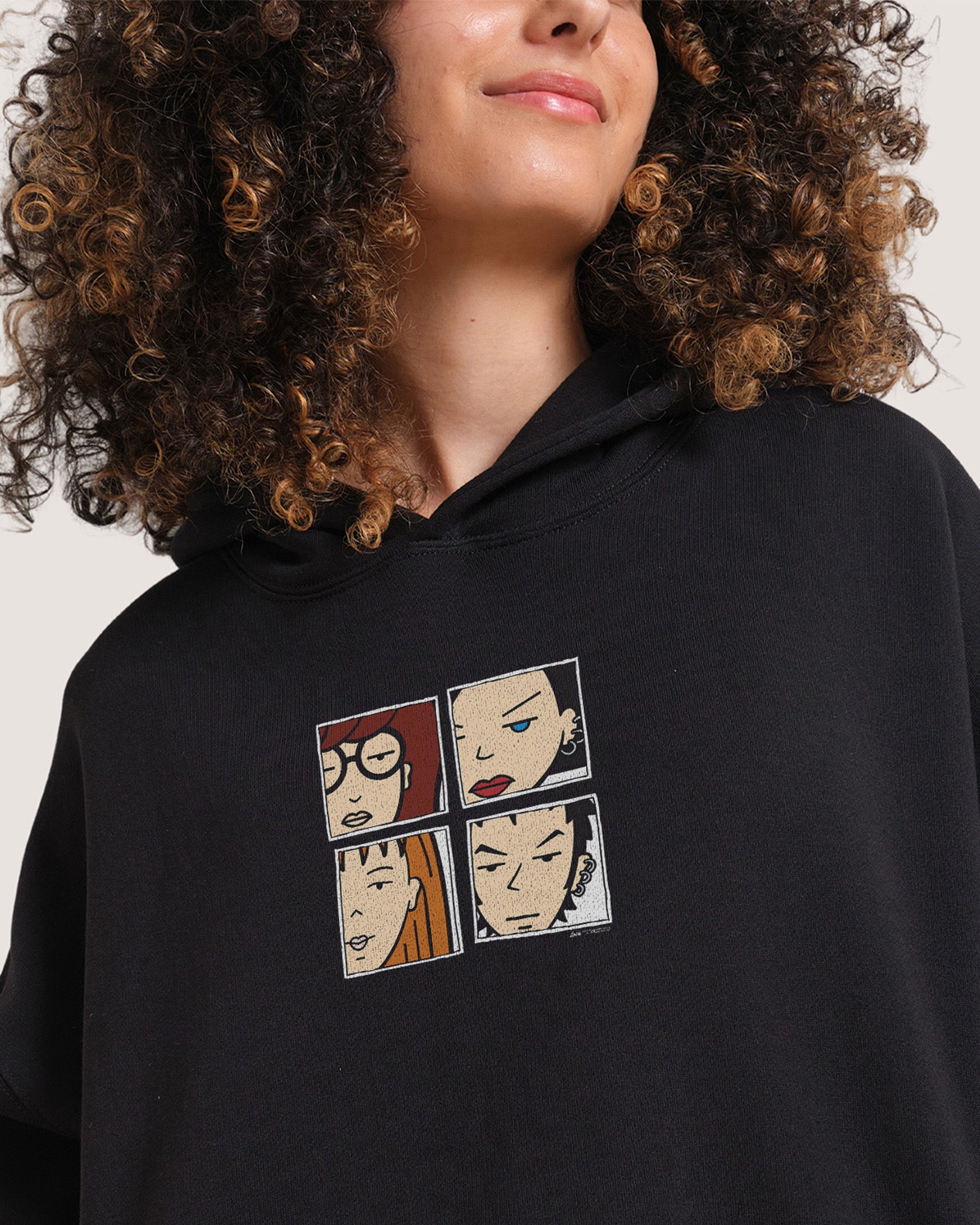 Daria Panel Black Hoodie