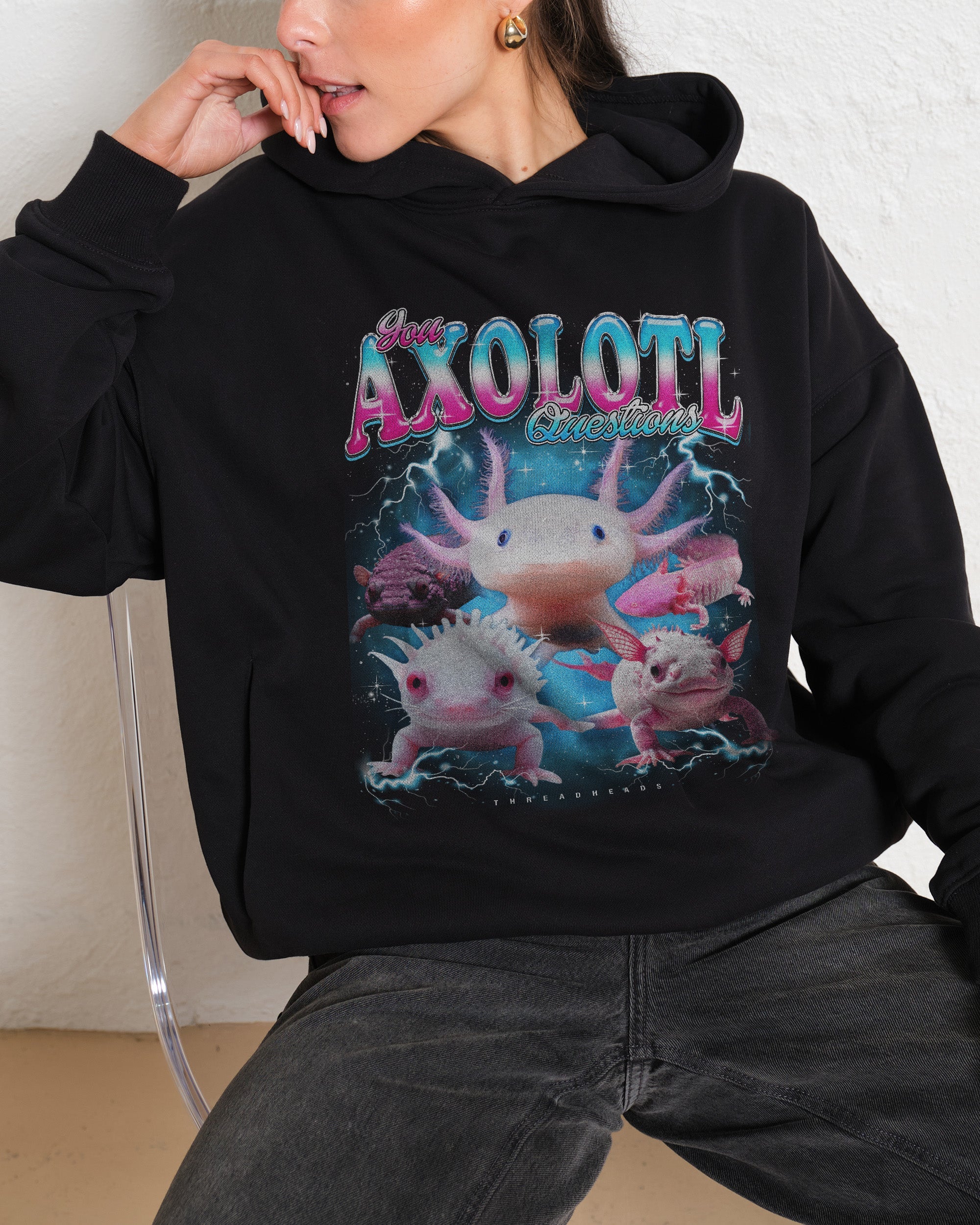 You Axolotl Questions Hoodie Australia Online Black