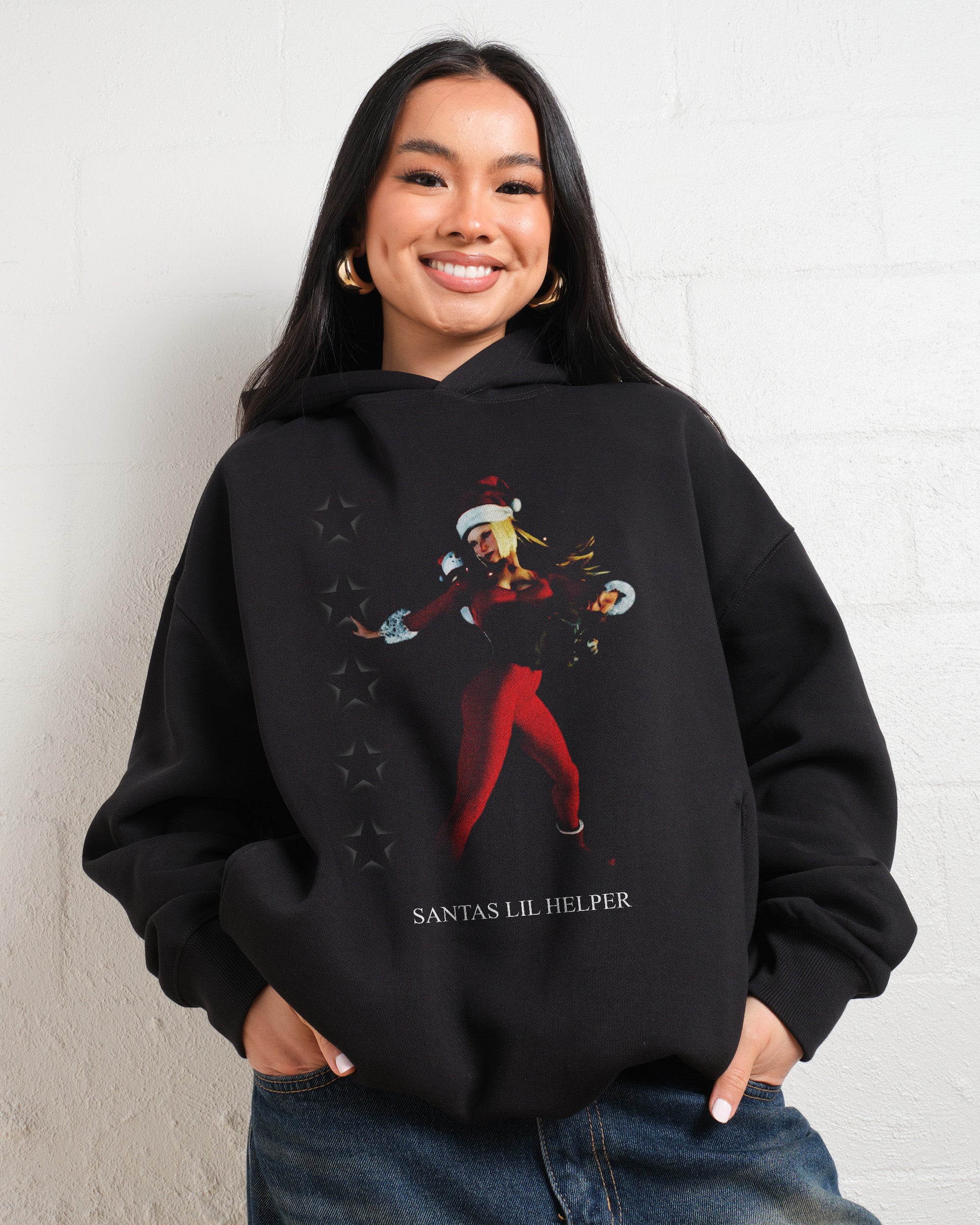 Santa's Lil Helper Hoodie Australia Online Threadheads