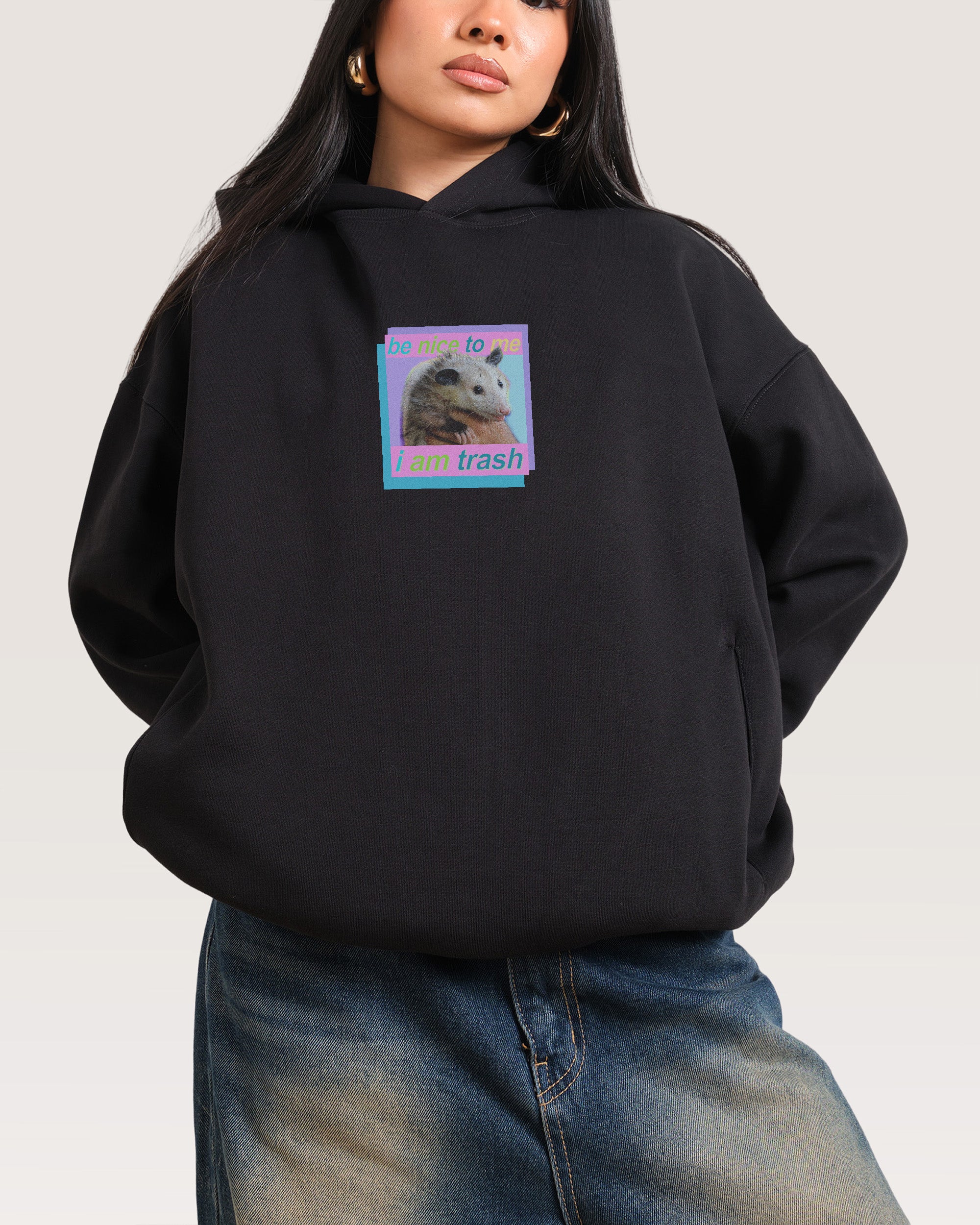 Be Nice to Me Black Hoodie