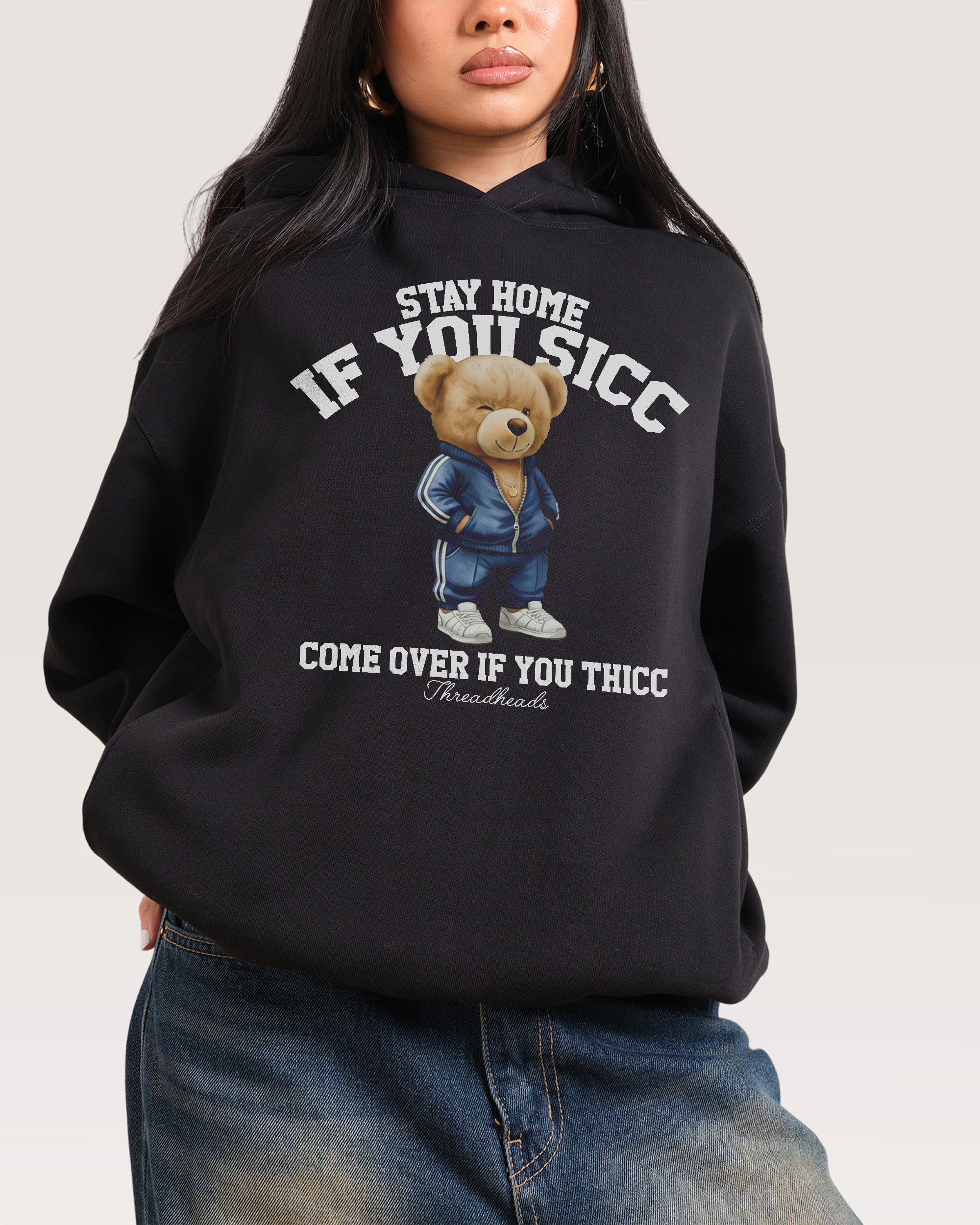 Stay Home if you Sicc Black Hoodie