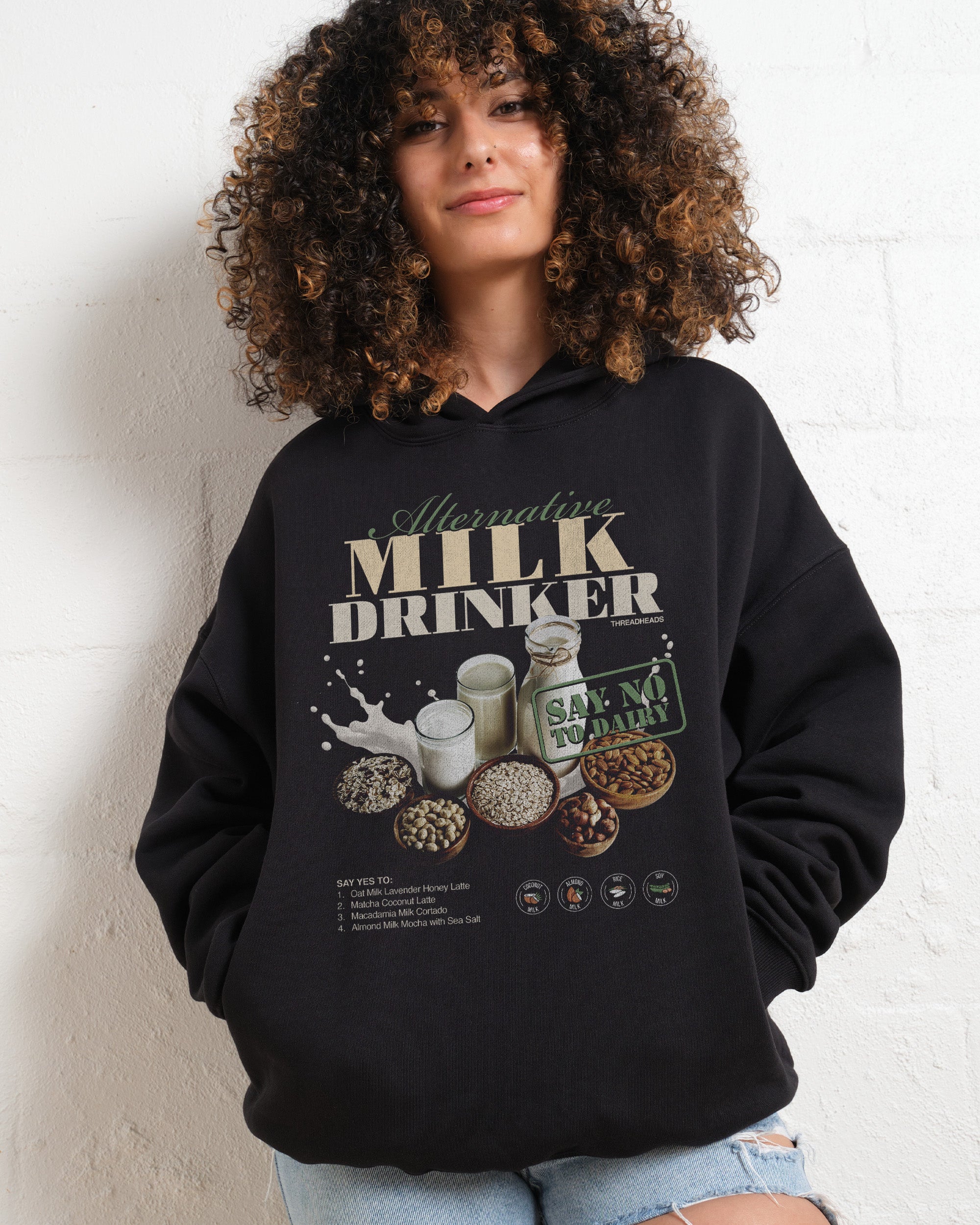 Alternative Milk Drinker Hoodie Australia Online Black