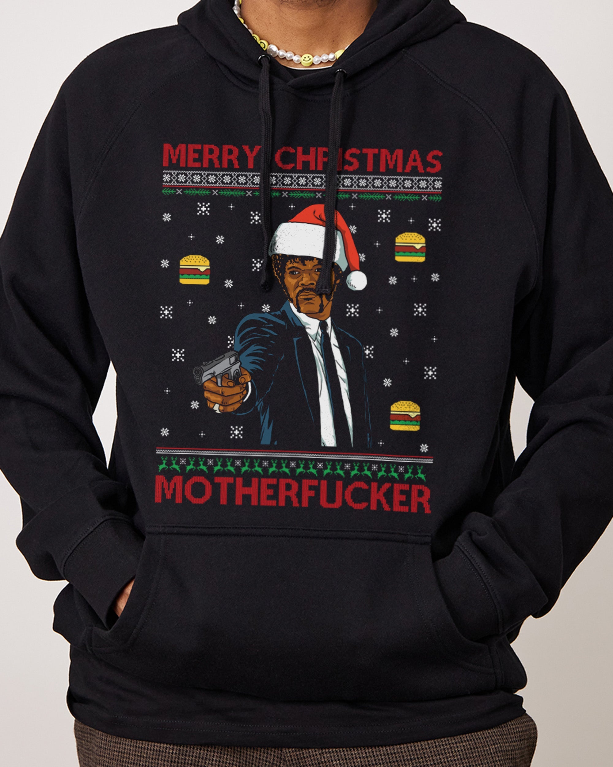 Merry Christmas Motherfucker Hoodie Australia Online Black