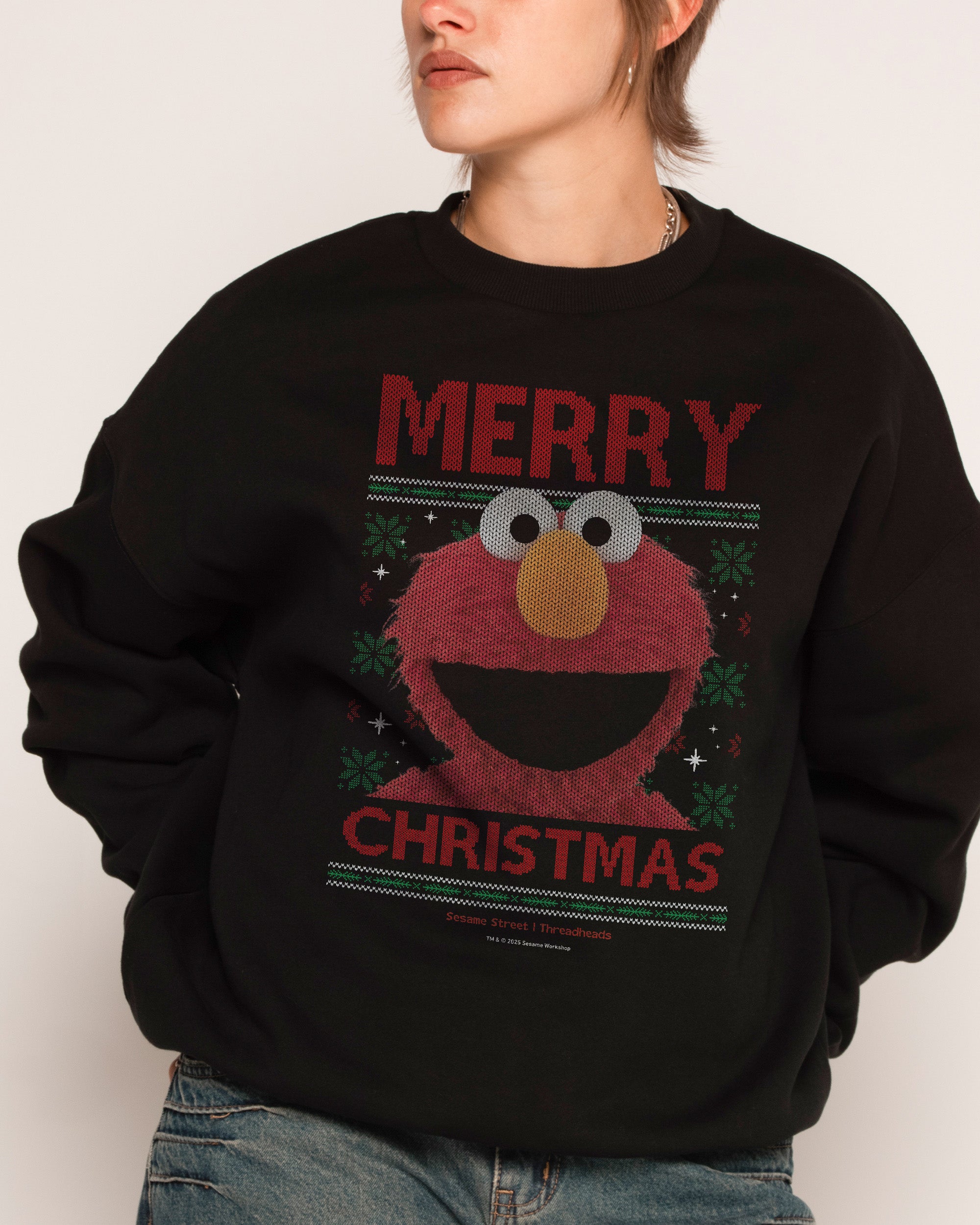 Merry Christmas from Elmo Black Sweatshirt