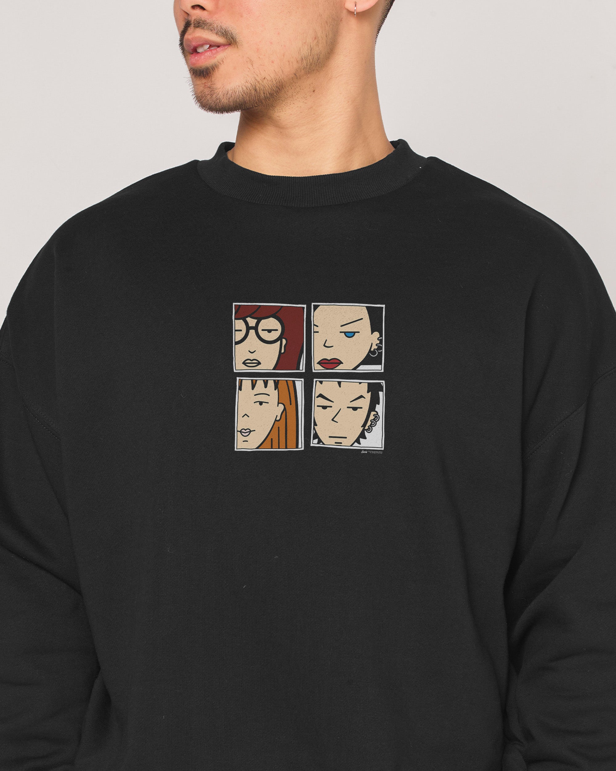 Daria Panel Black Sweatshirt