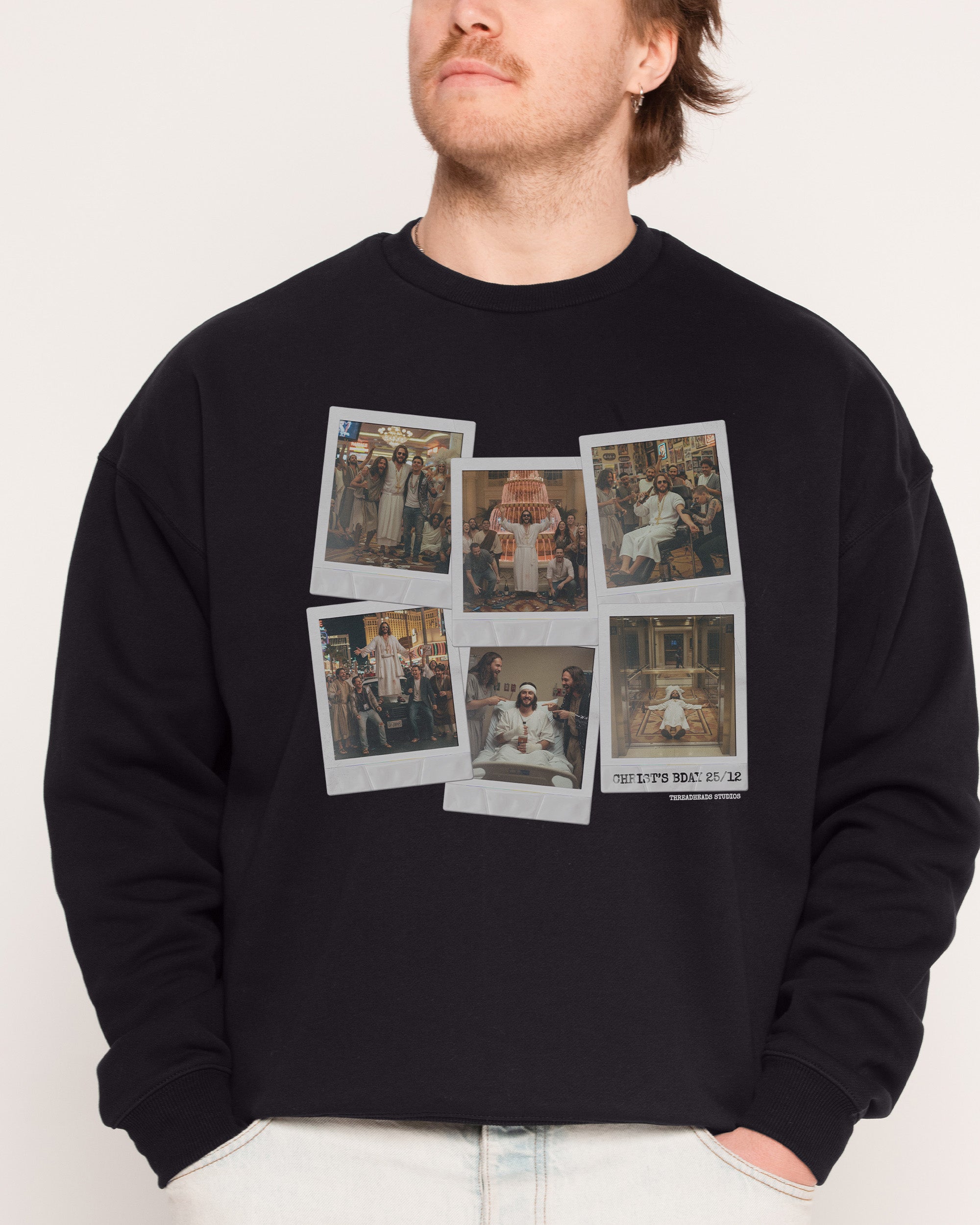 Christ's Bday Bender Black Sweatshirt