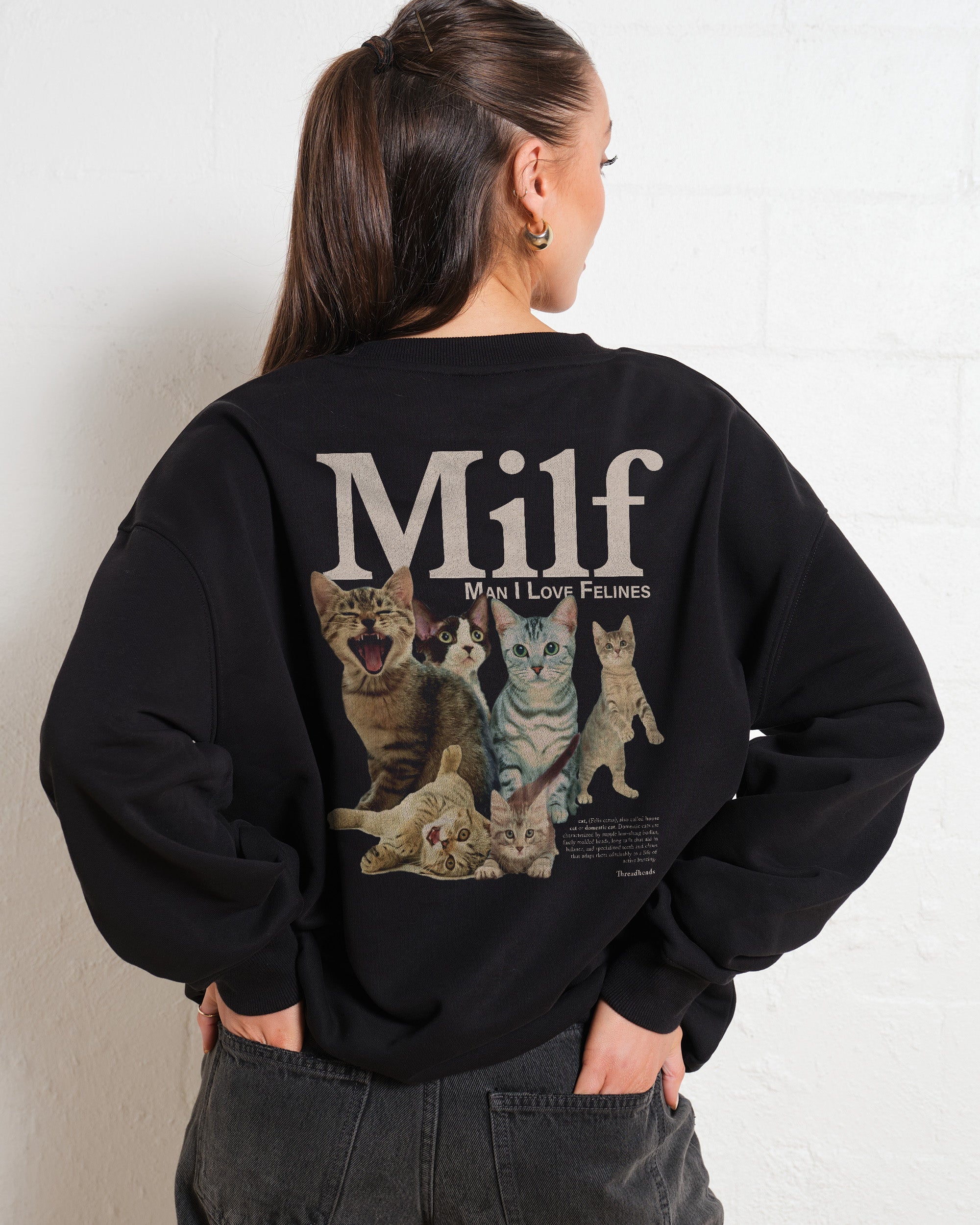 Man I Love Felines Front and Back Sweatshirt Australia Online