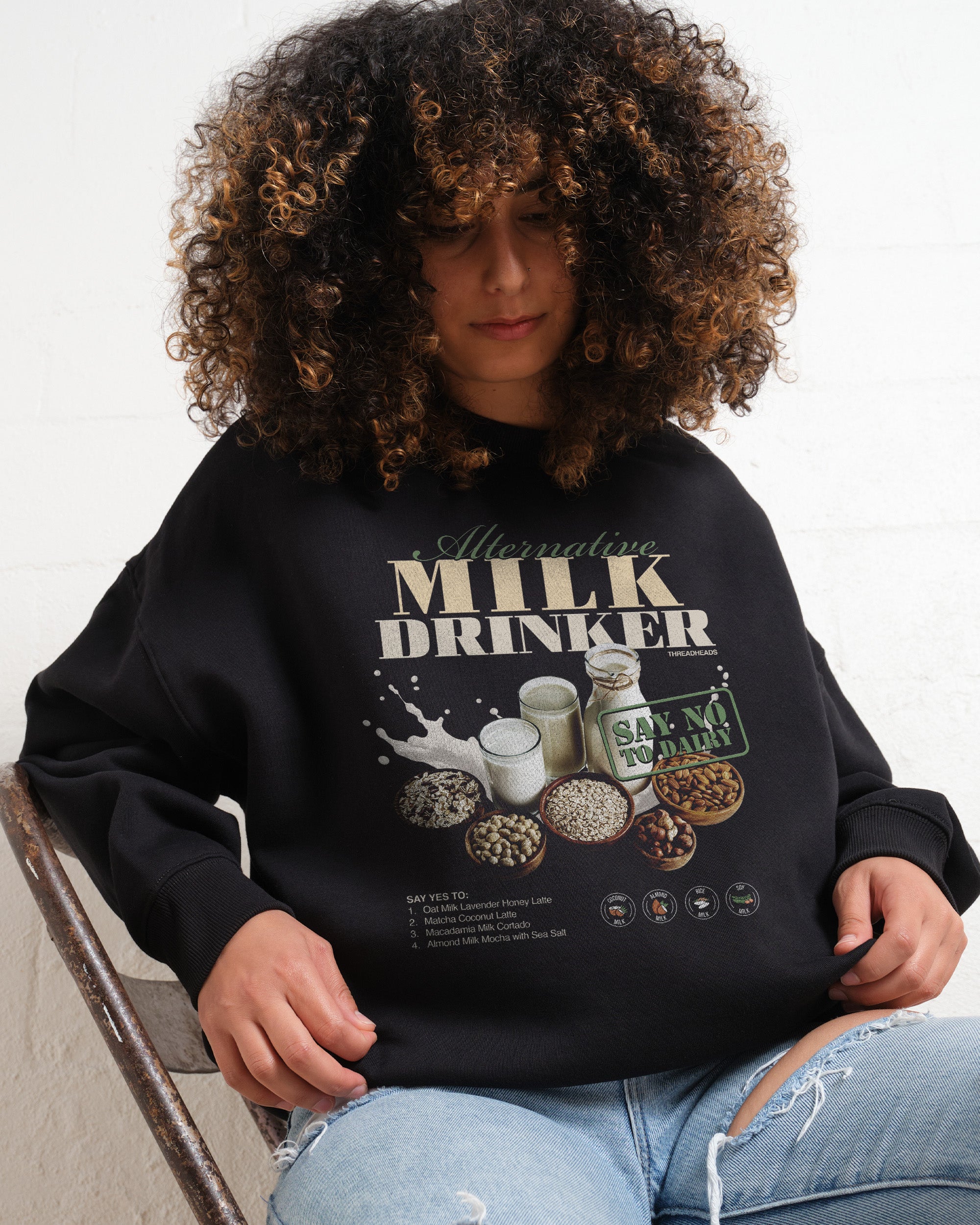 Alternative Milk Drinker Sweatshirt Australia Online Black