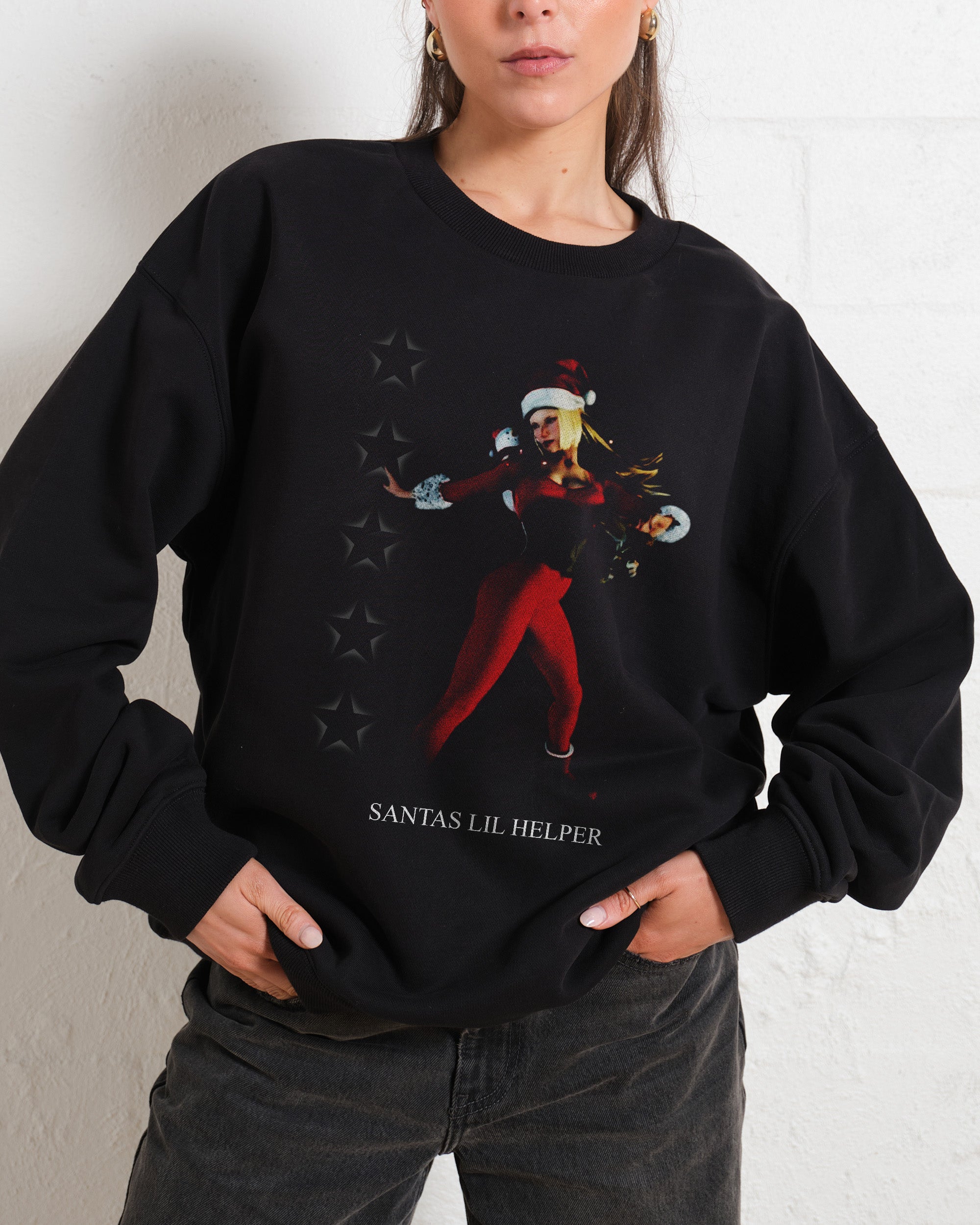 Santa's Lil Helper Sweatshirt Australia Online Threadheads