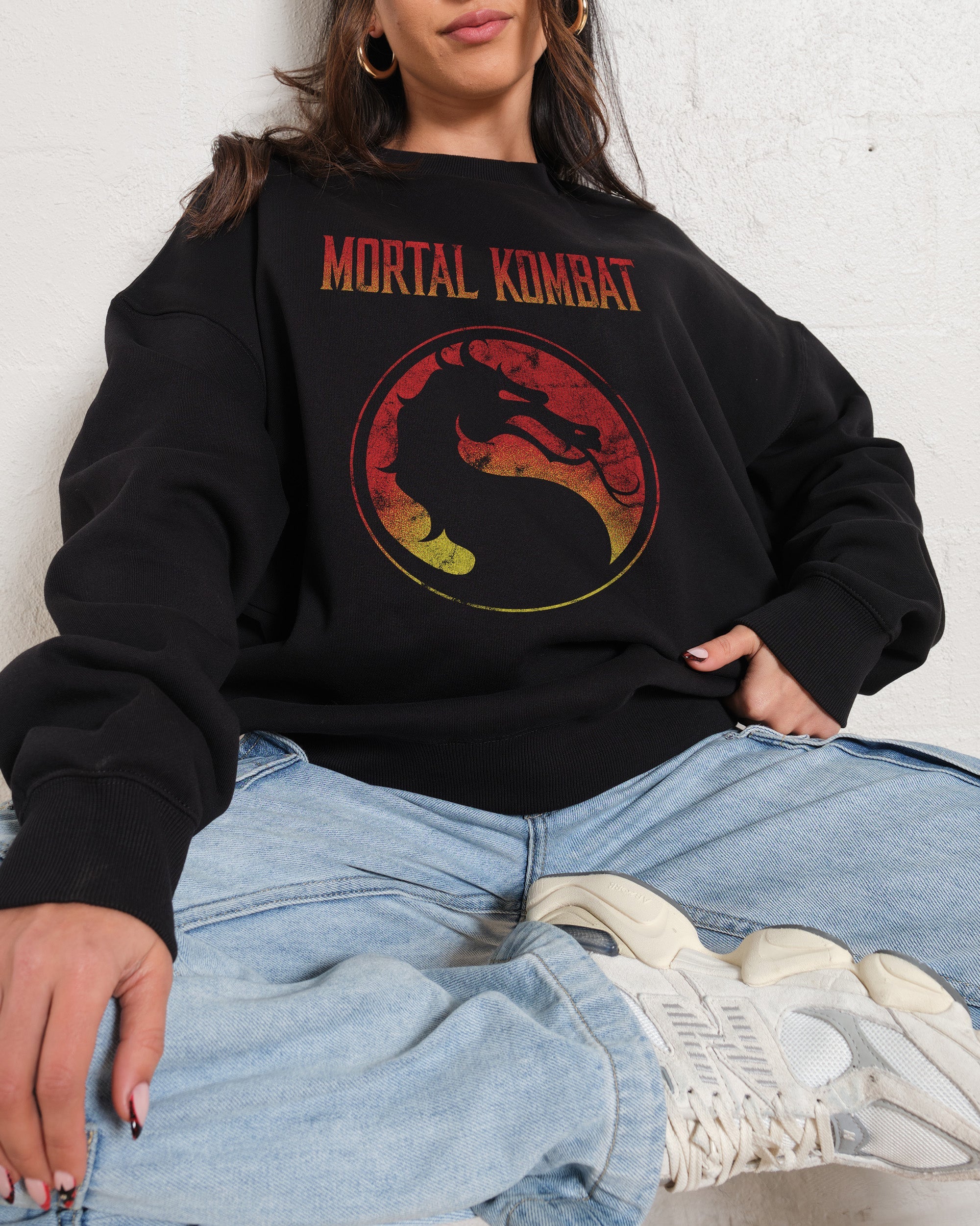 Mortal Kombat Logo Sweatshirt Australia Online Black