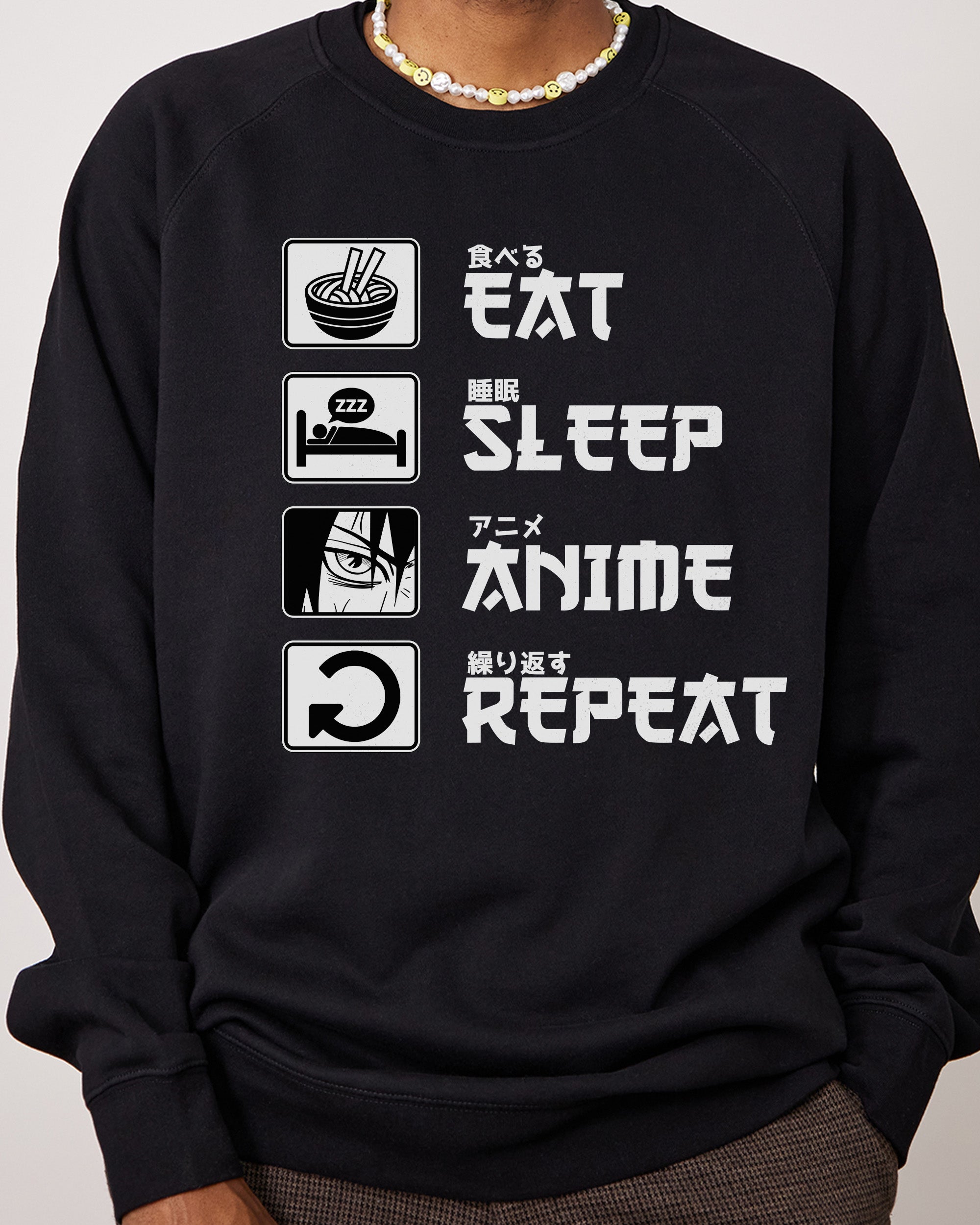 Eat Sleep Anime Repeat Sweater Australia Online