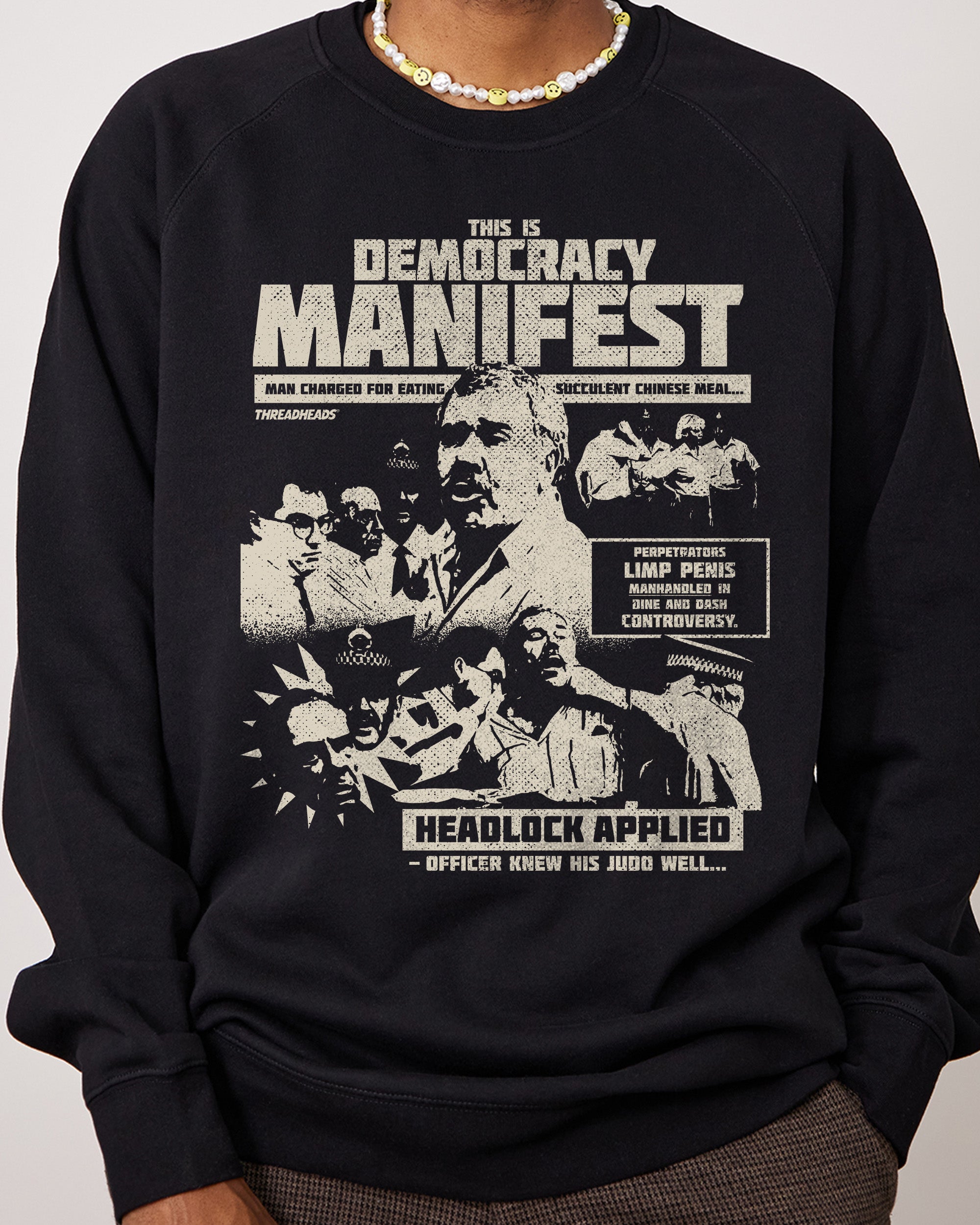 Democracy Manifest: Tabloid Edition Jumper Australia Online Black