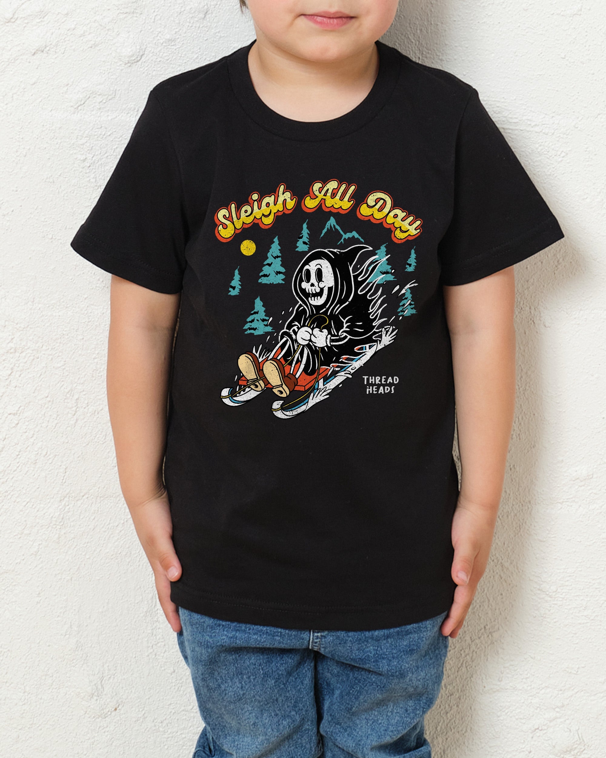 Sleigh All Day Kids T-Shirt Australia Online Black