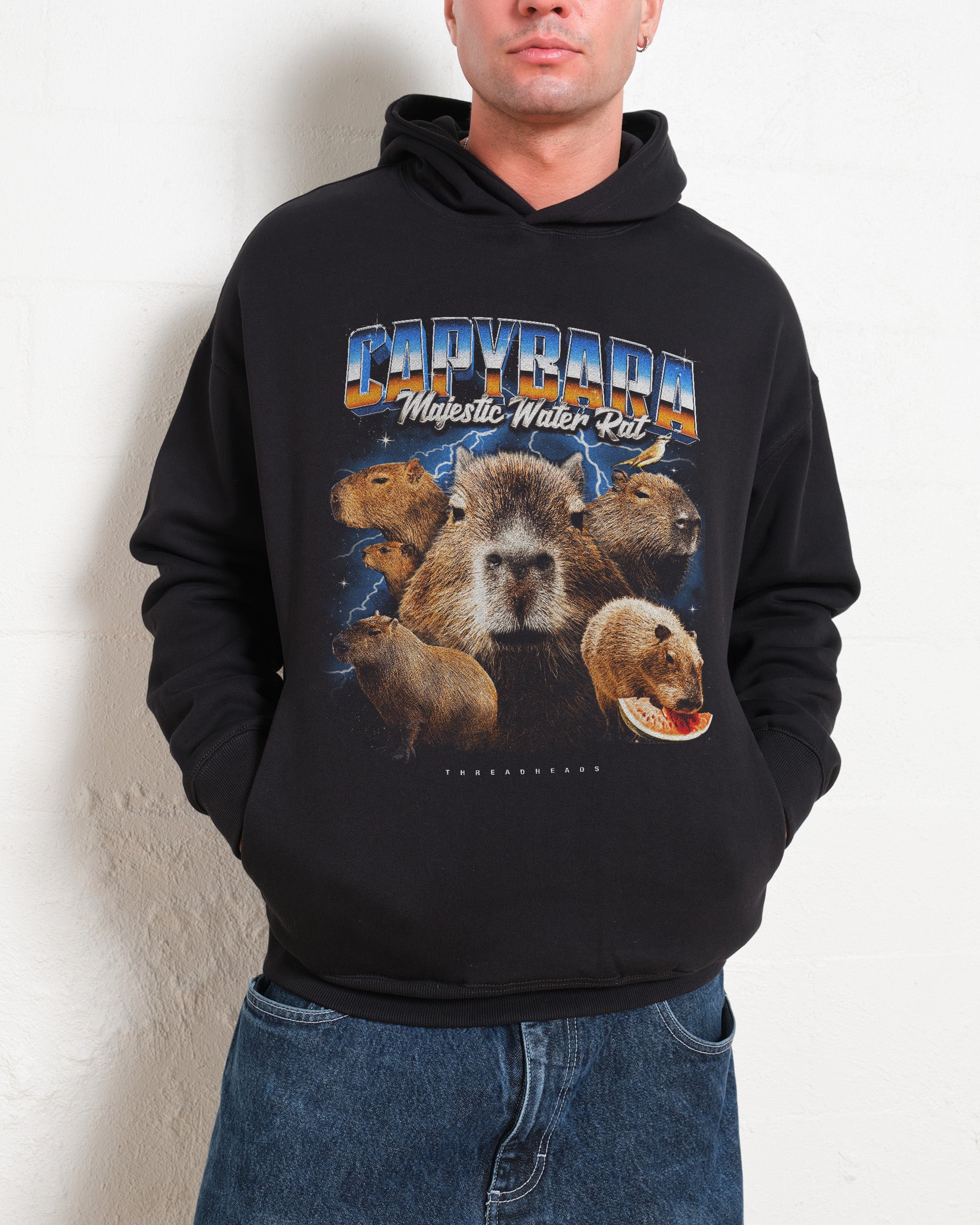 Capybara Water Rat Hoodie Australia Online Black