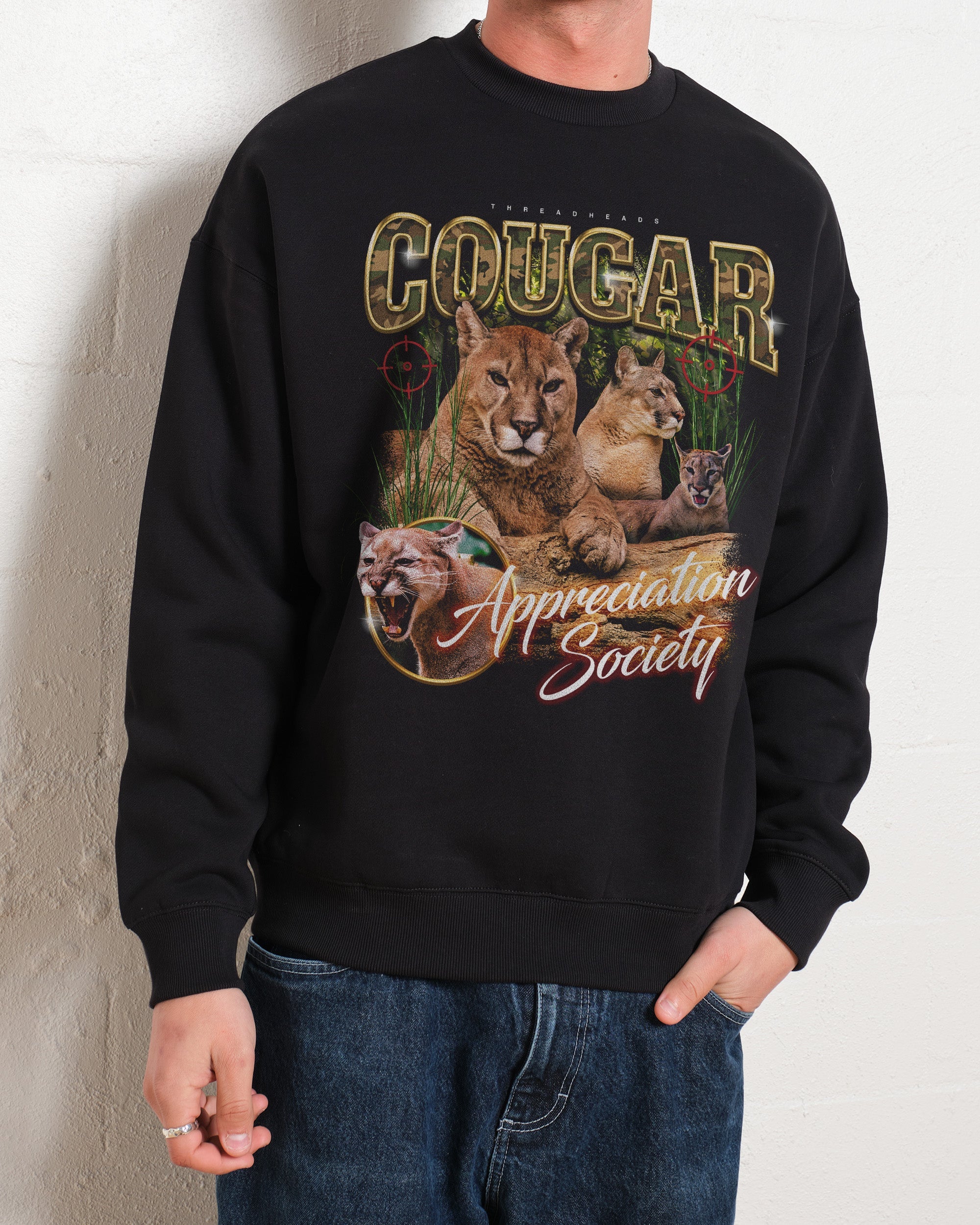 Cougar Appreciation Society Sweatshirt Australia Online Black