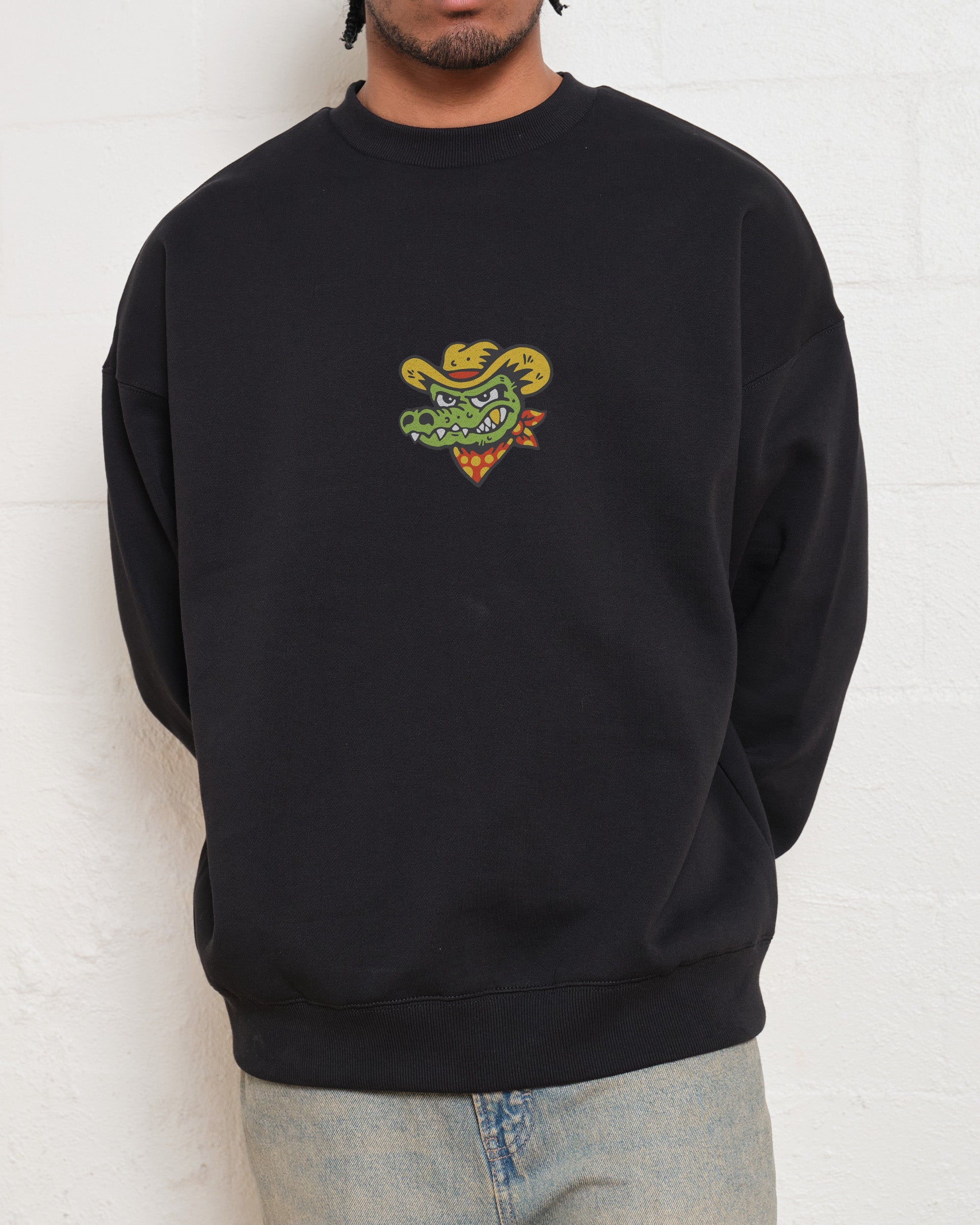 Yee Haw Crocodile Sweatshirt Australia Online Black