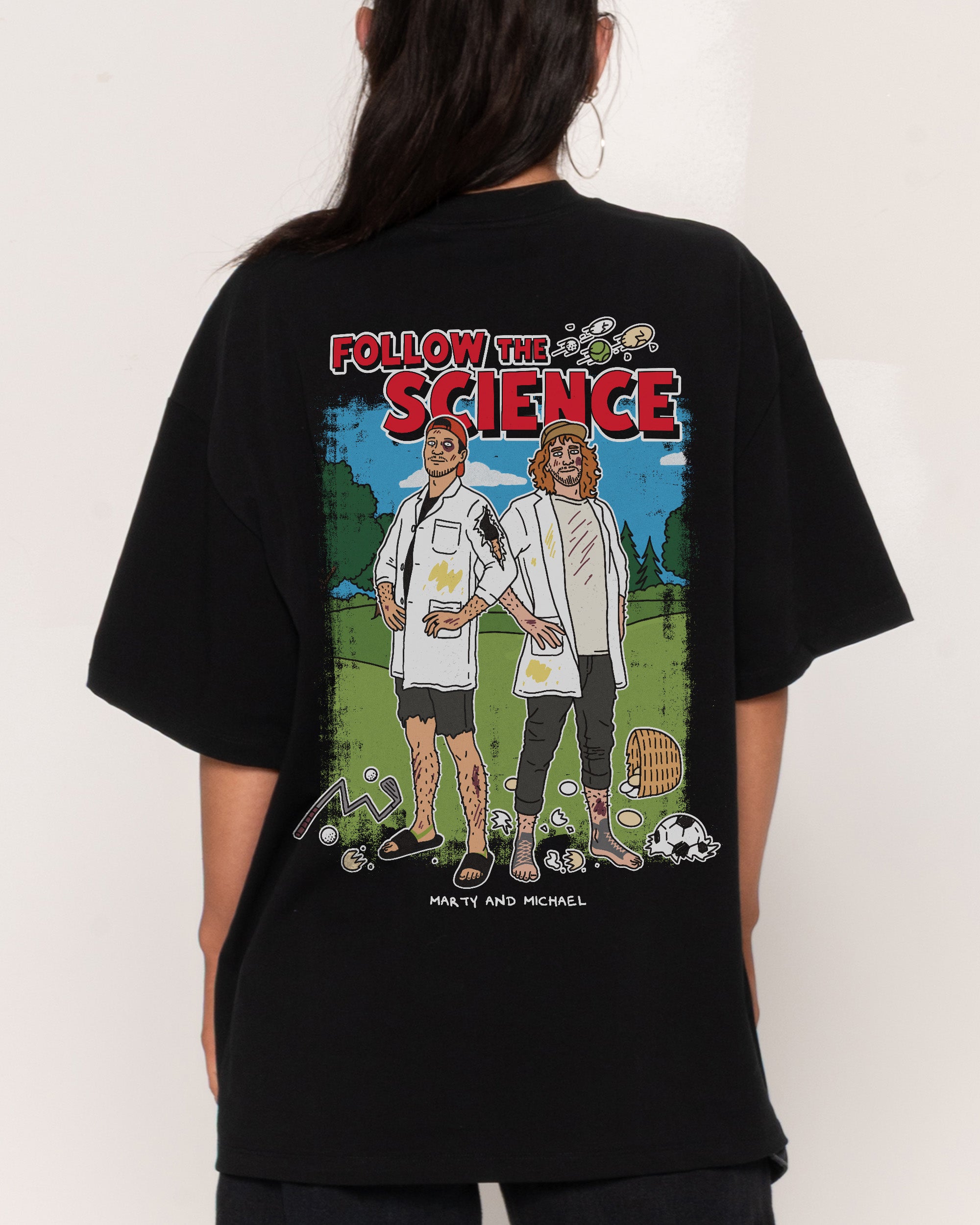 FTS (Follow the Science) Black Oversized Tee