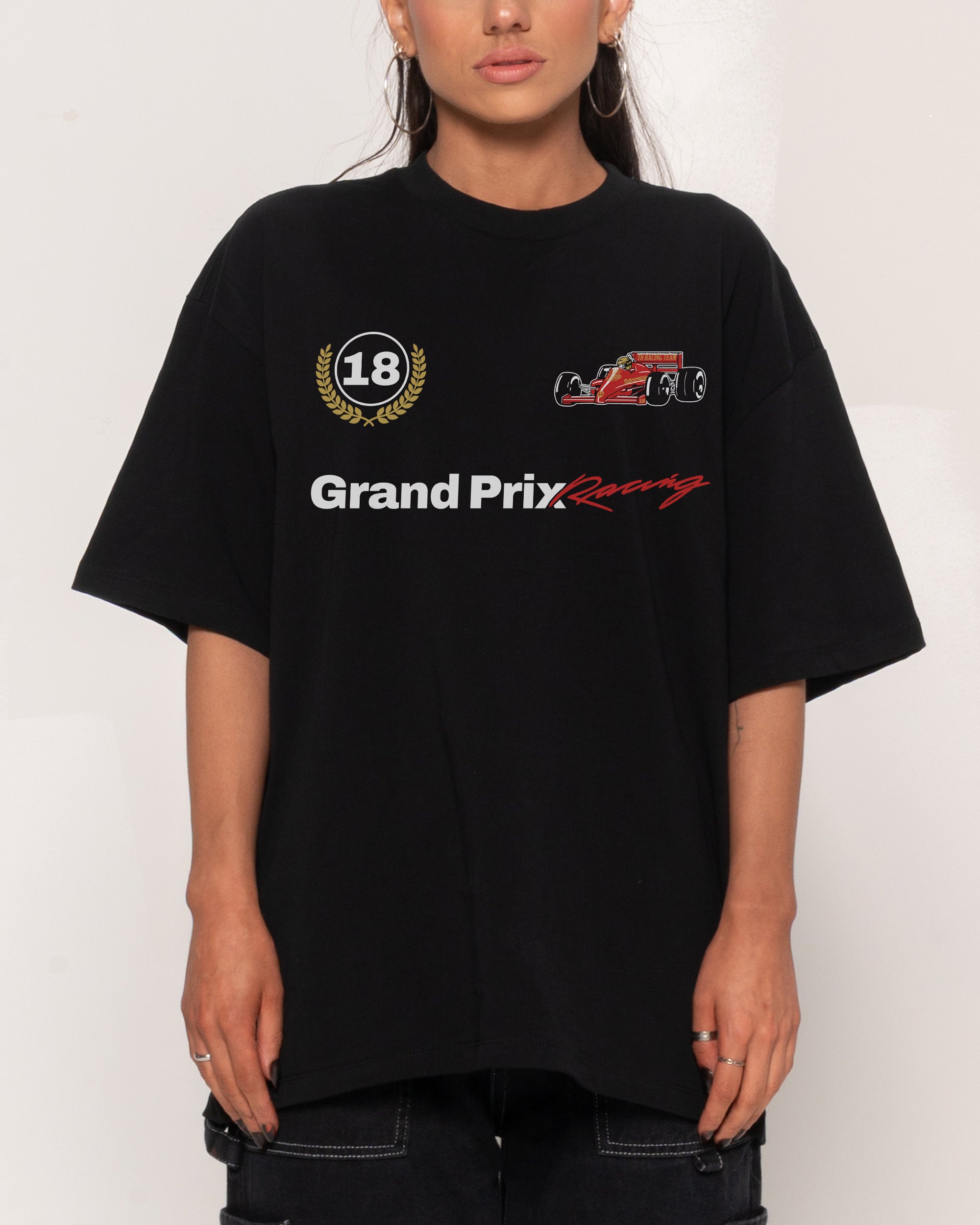Grand Prix Racing Black Oversized Tee