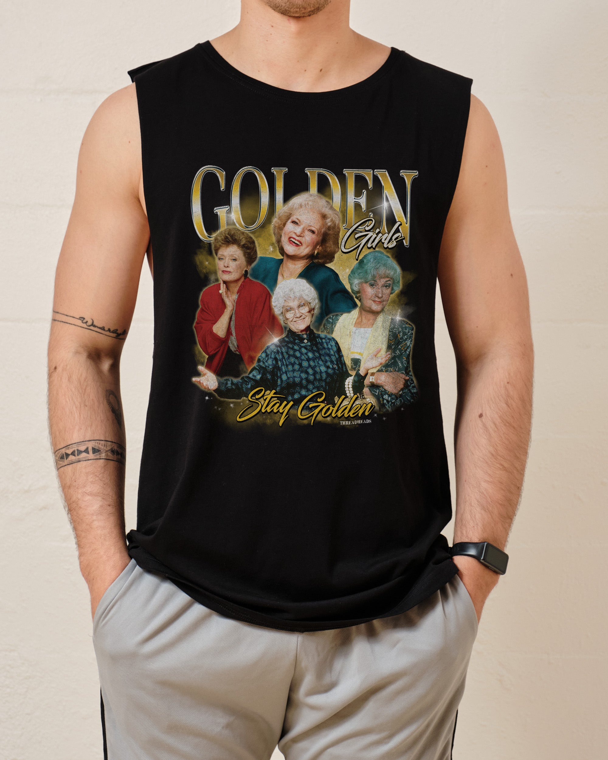 Vintage Golden Girls Tank Australia Online Black