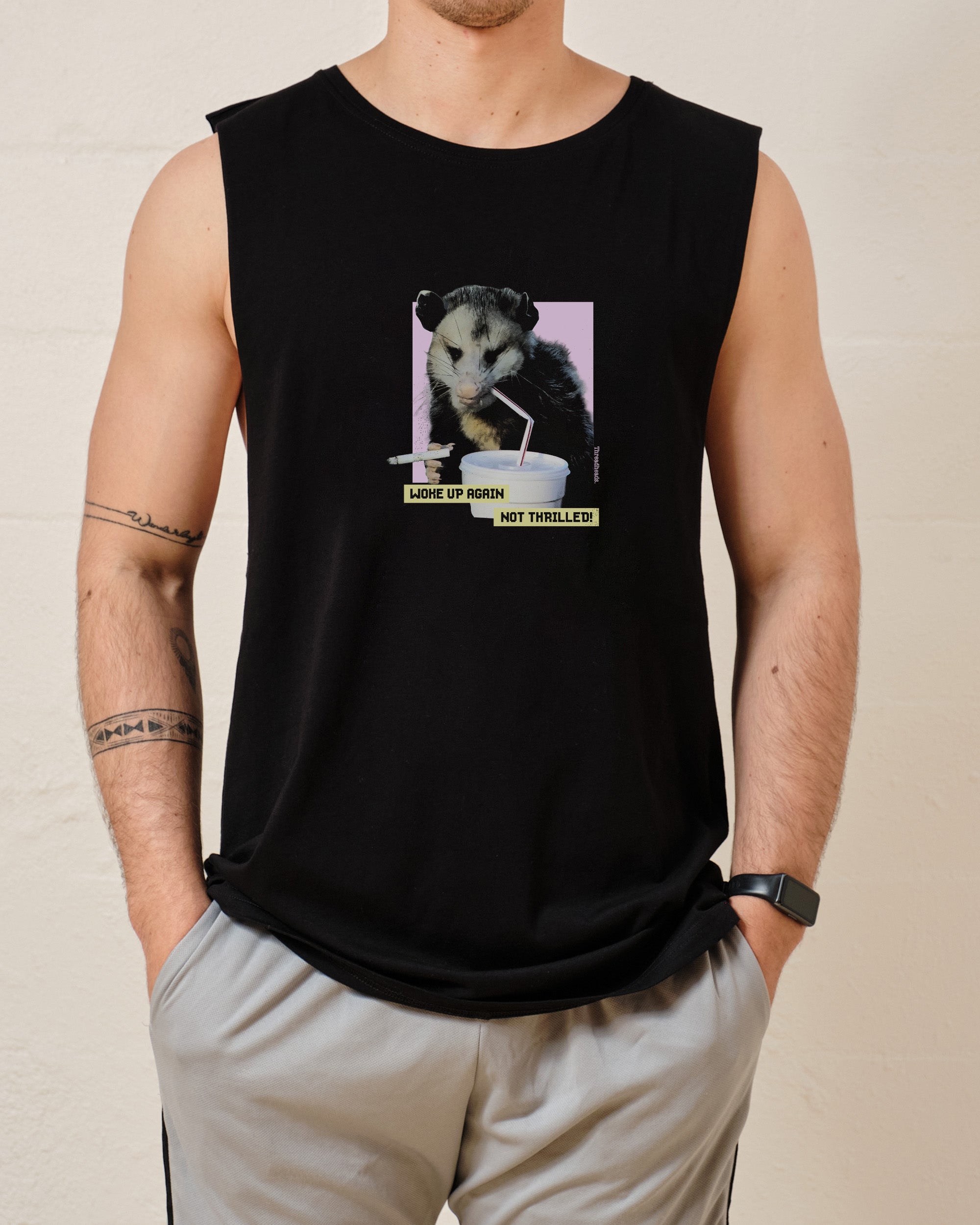 Woke Up Again, Not Thrilled Tank Australia Online Black