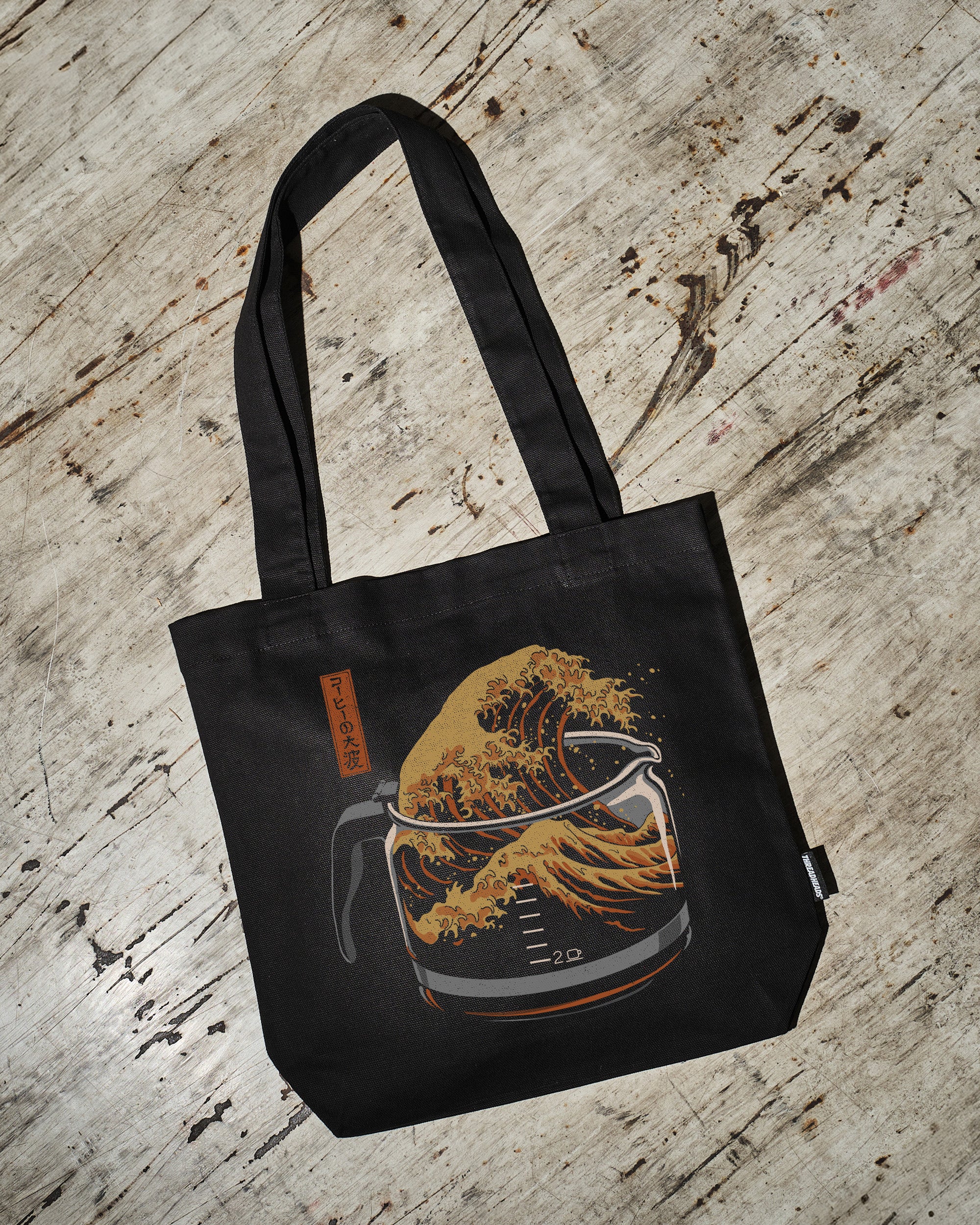 The Great Wave of Coffee Tote Bag Australia Online