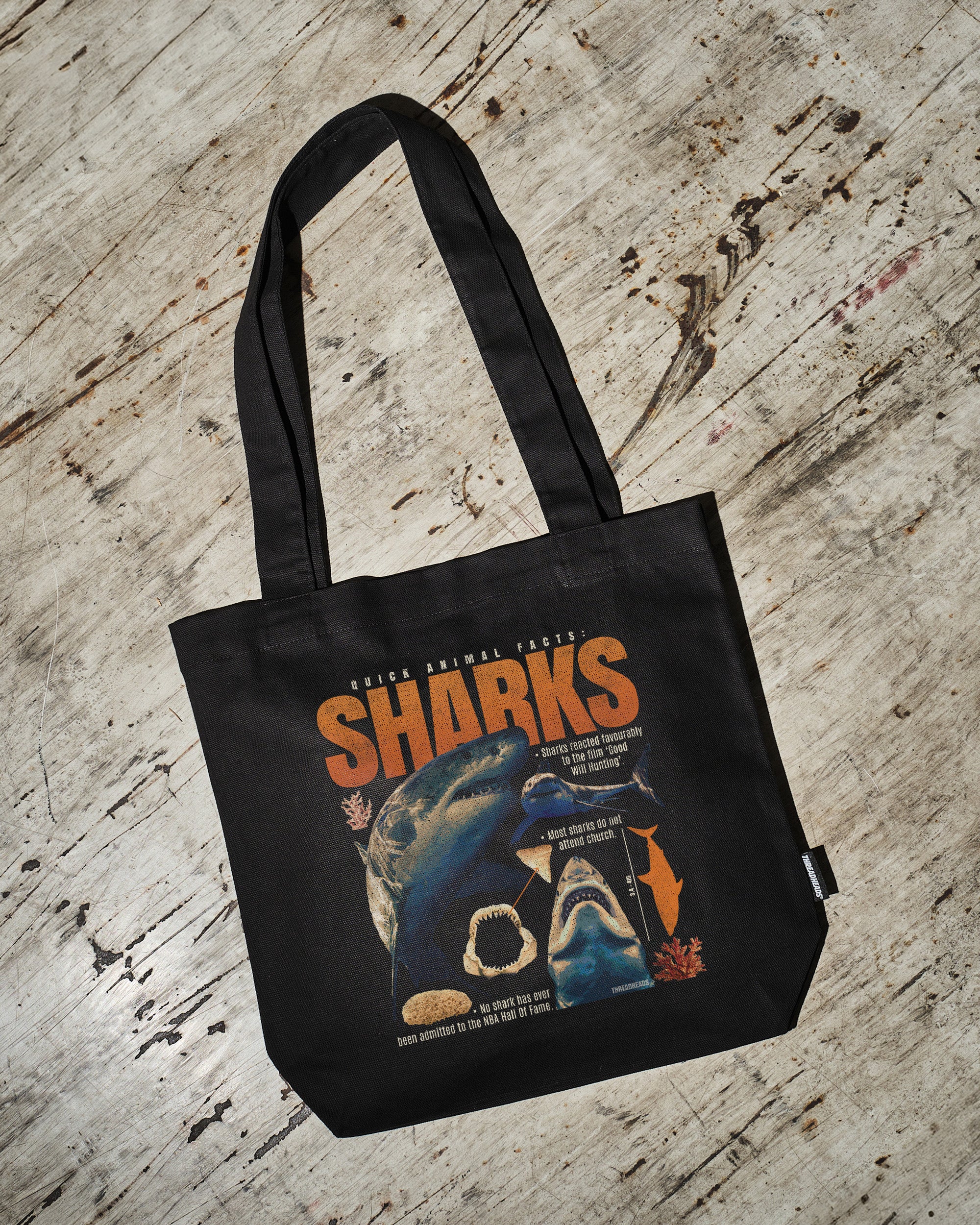 Quick Animal Facts - Sharks Tote Bag Australia Online Threadheads