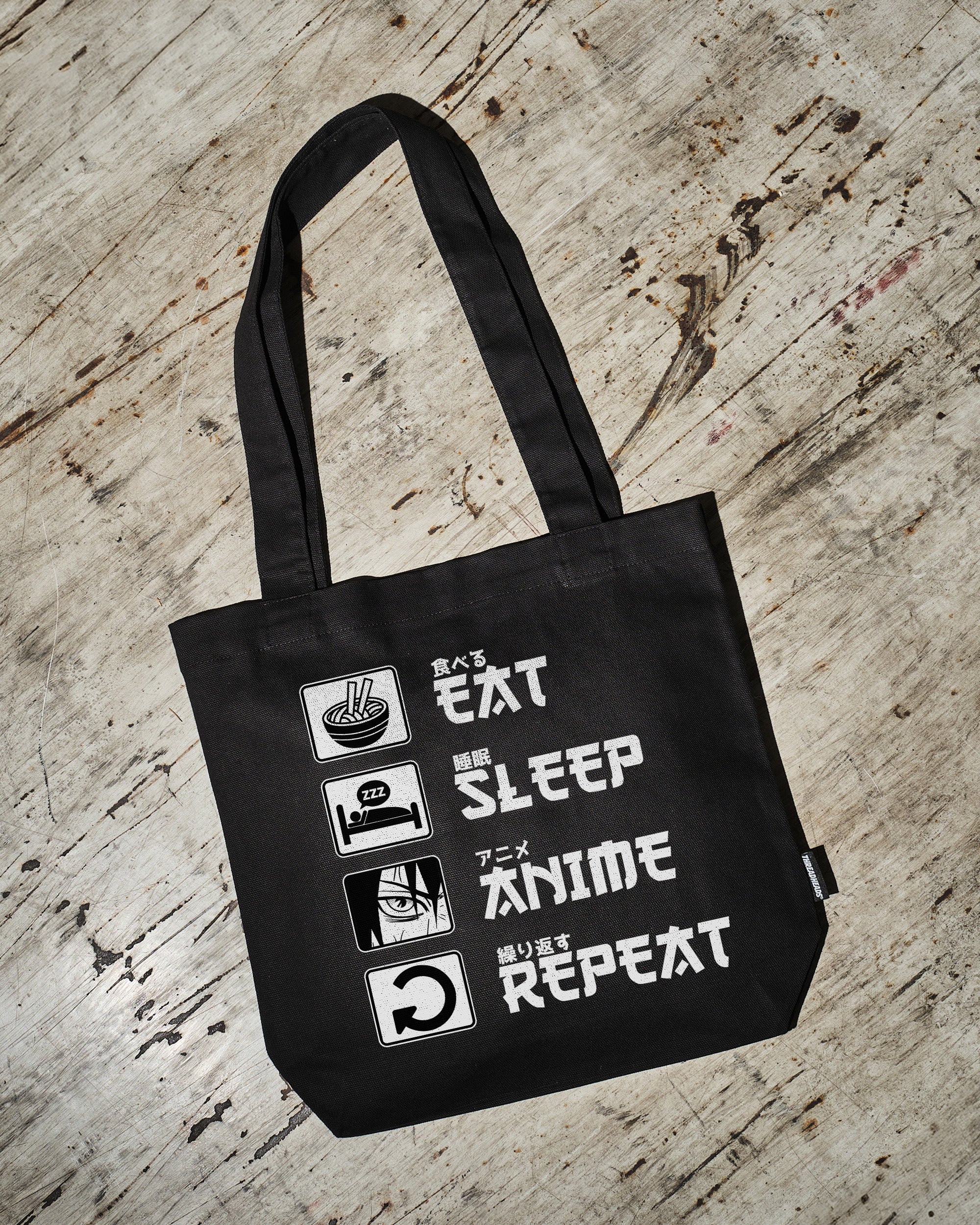 Eat Sleep Anime Repeat Tote Bag Australia Online