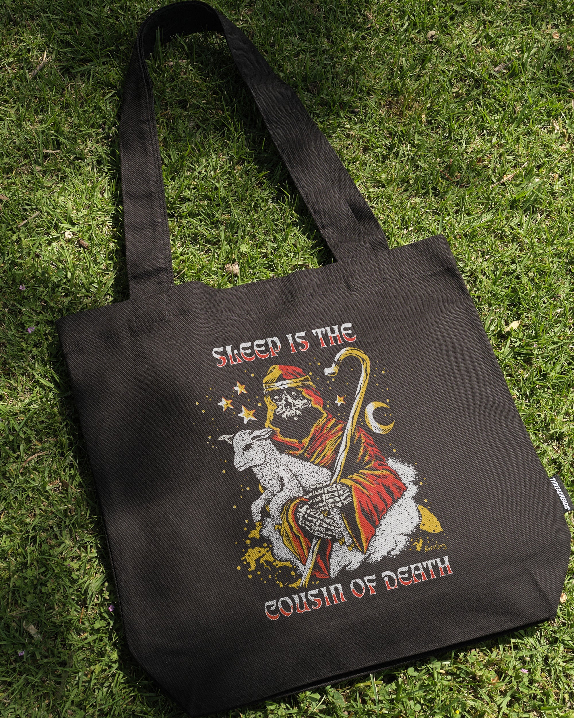 Sleep Is The Cousin Of Death Tote Bag Australia Online Black