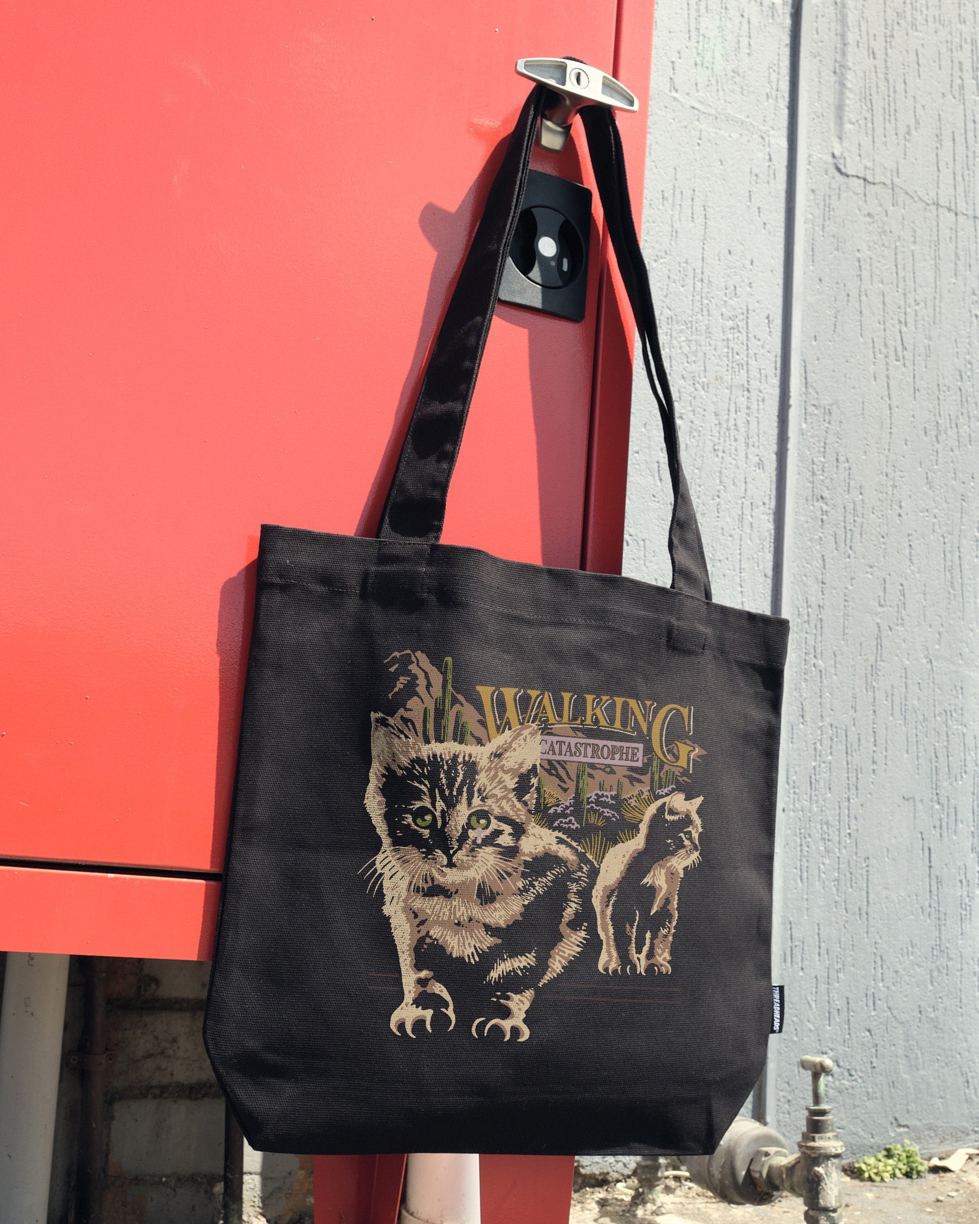 Walking Catastrophe Tote Bag Australia Online Black