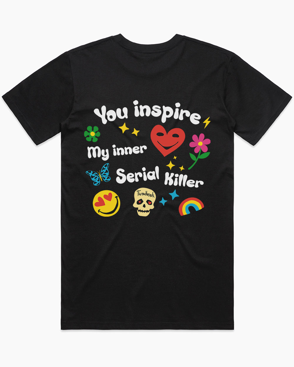 Inspire My Inner Serial Killer T-Shirt Australia Online #colour_black
