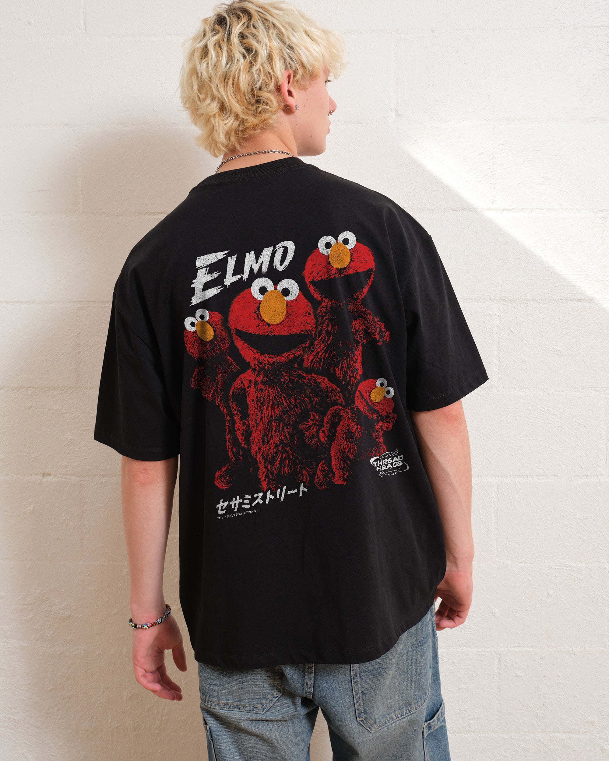 Tokyo Elmo Front and Back Oversized Tee Australia Online Threadheads